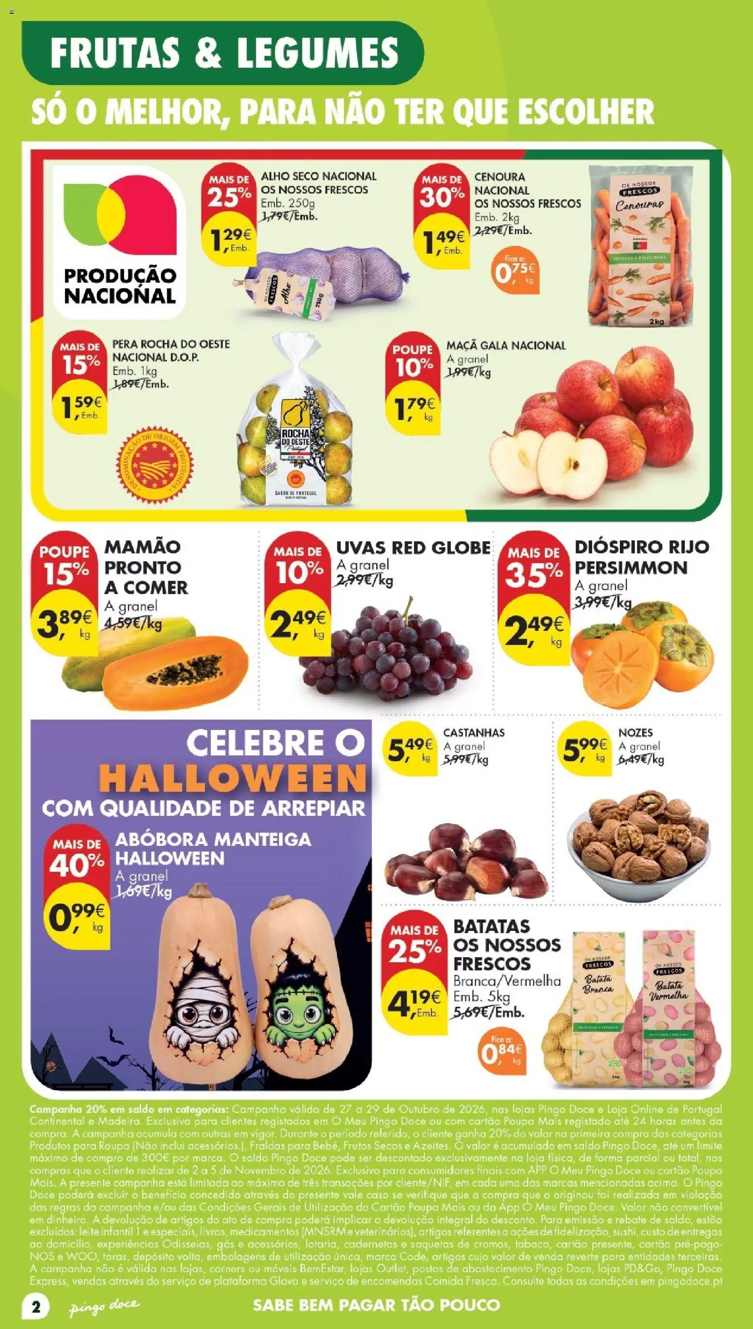 Pingo Doce folheto Poupe Esta Semana Madeira │ válido de 27/10/2026 | Página: 2 | Produtos: Frutos secos, Manteiga, Nozes, Uvas