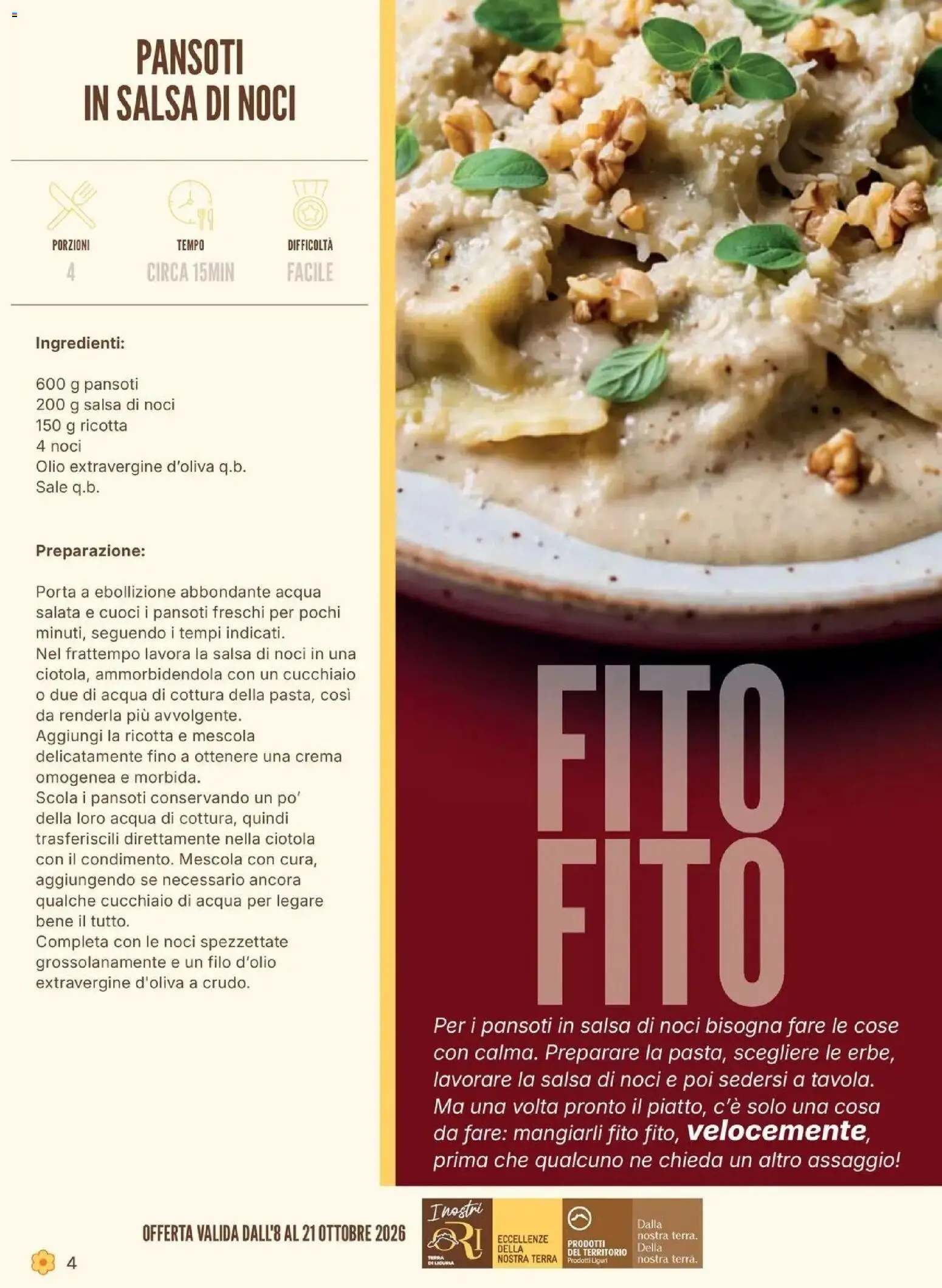 Anteprima volantino Conad dal 08/10/2026 prossima settimana | Pagina: 4 | Prodotti: Crema, Porta, Acqua, Salsa