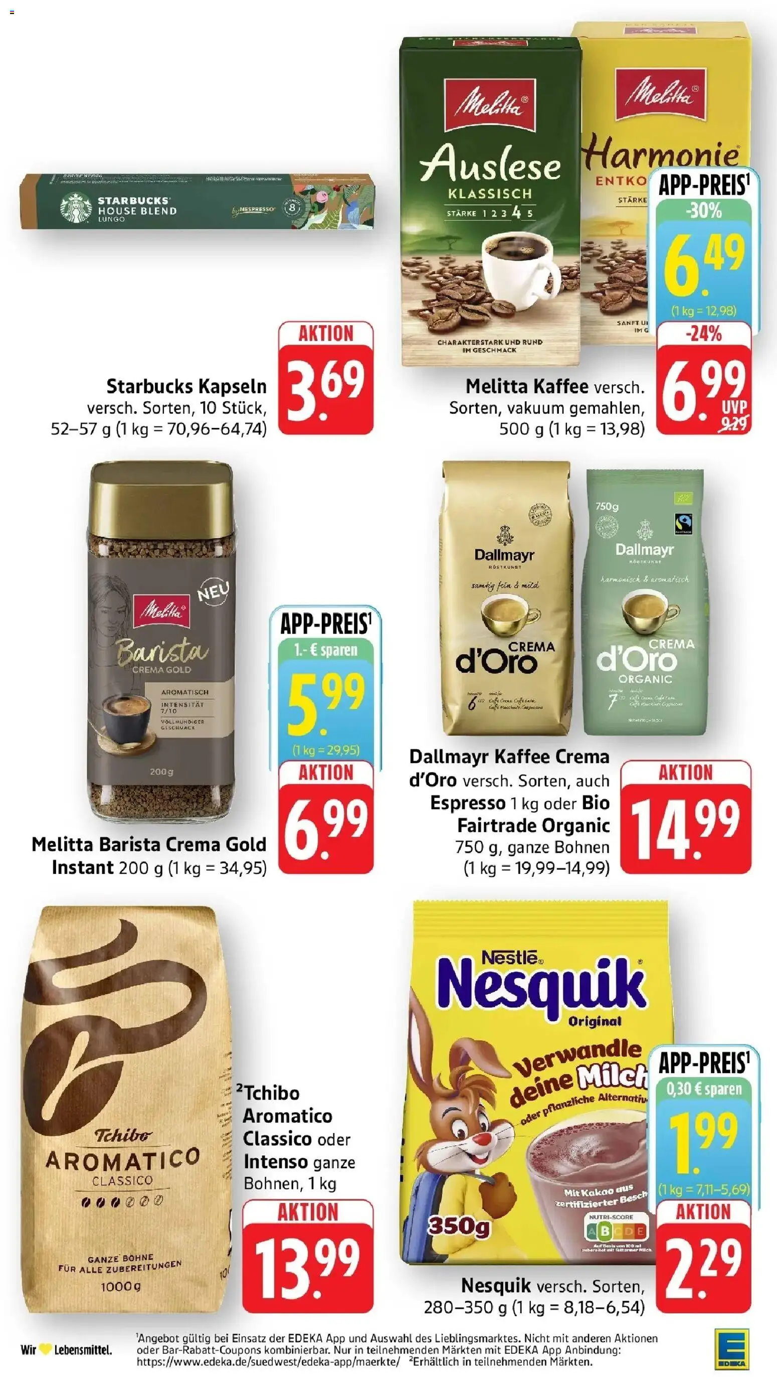 Edeka prospekt Ettenheim – gültig ab 08.06.2026 | Seite: 26 | Produkte: Melitta, Melitta kaffee, Kaffee, Starbucks