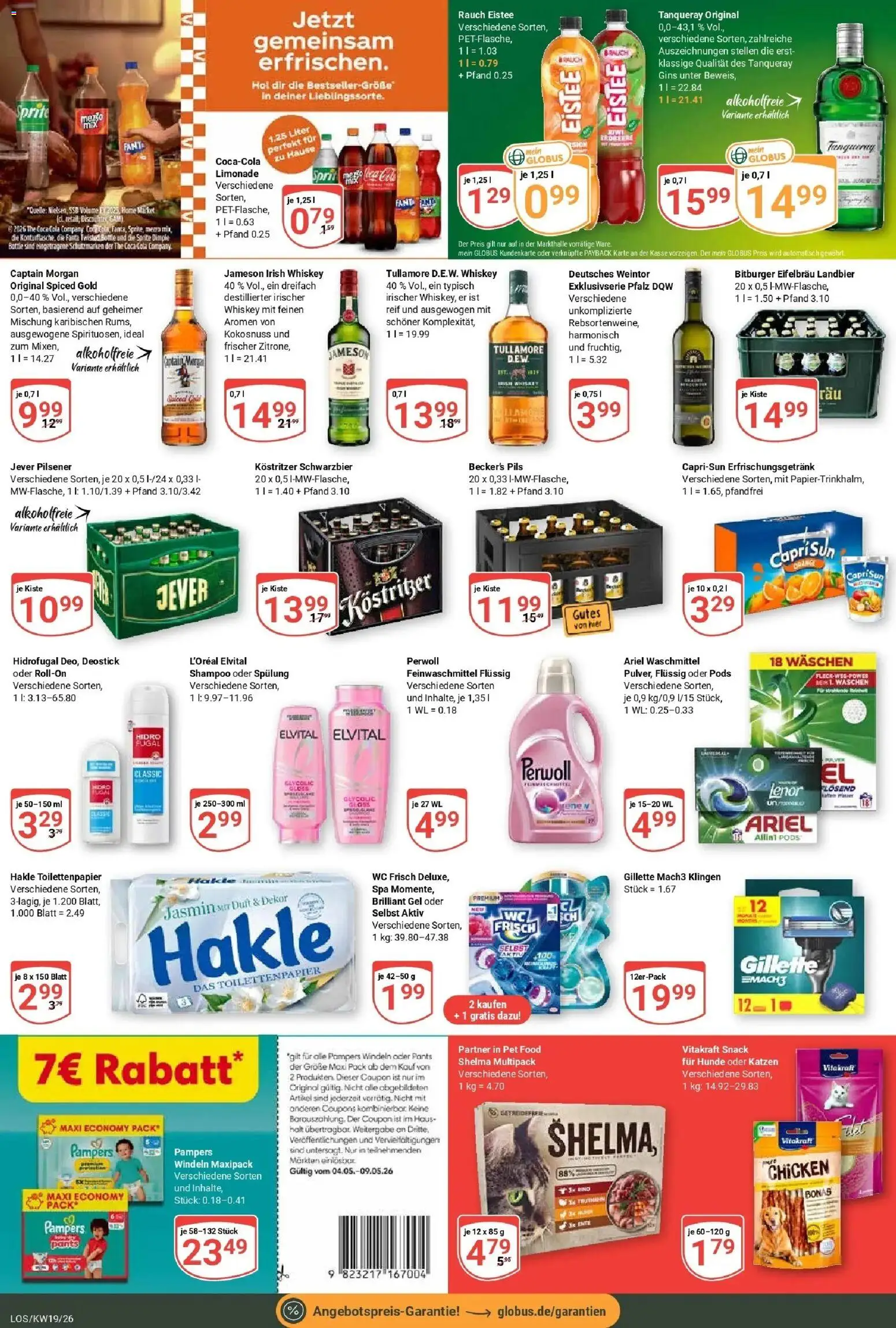 Globus Prospekt Losheim Am See	 – gültig ab 04.05.2026 | Seite: 7 | Produkte: Sprite, Duft, Jameson, Waschmittel