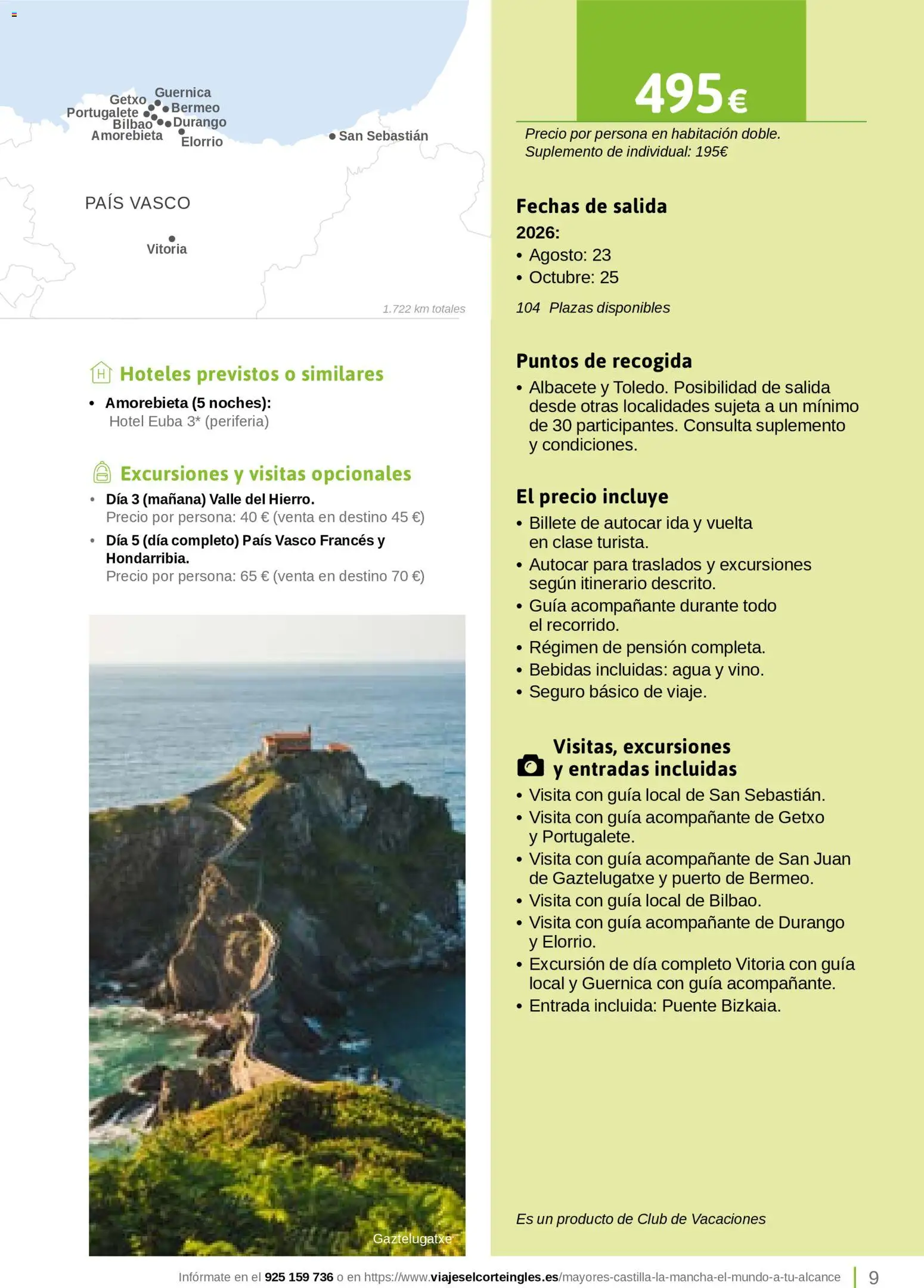 Viajes El Corte Inglés Turismo Social Castilla La Mancha │ válido desde el 01.04.2026 | Página: 9