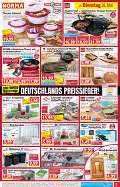 Norma Prospekt ab 26.05.2026 gültig | Seite: 3 | Produkte: Ofen, Bier, Blumen, Handschuhe
