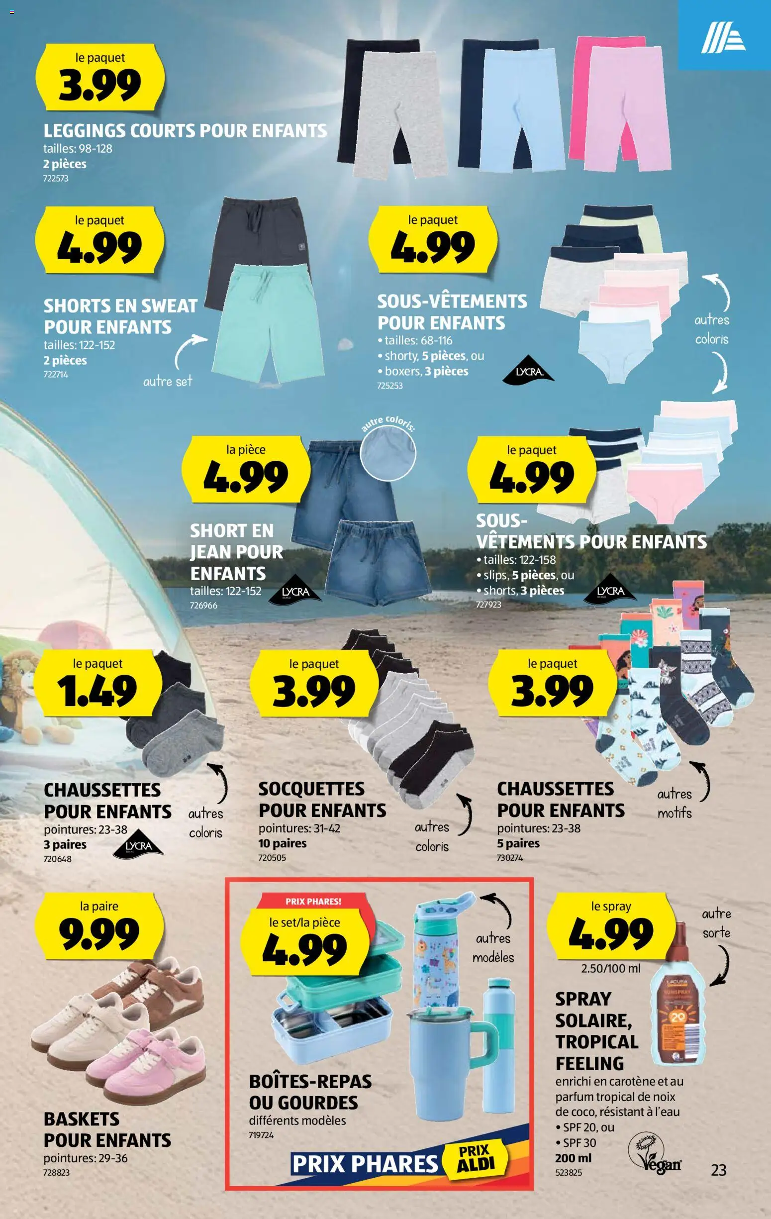 Aldi aktionen FR – gültig ab 09.07.2026 | Seite: 23 | Produkte: Leggings, Box, Parfüm