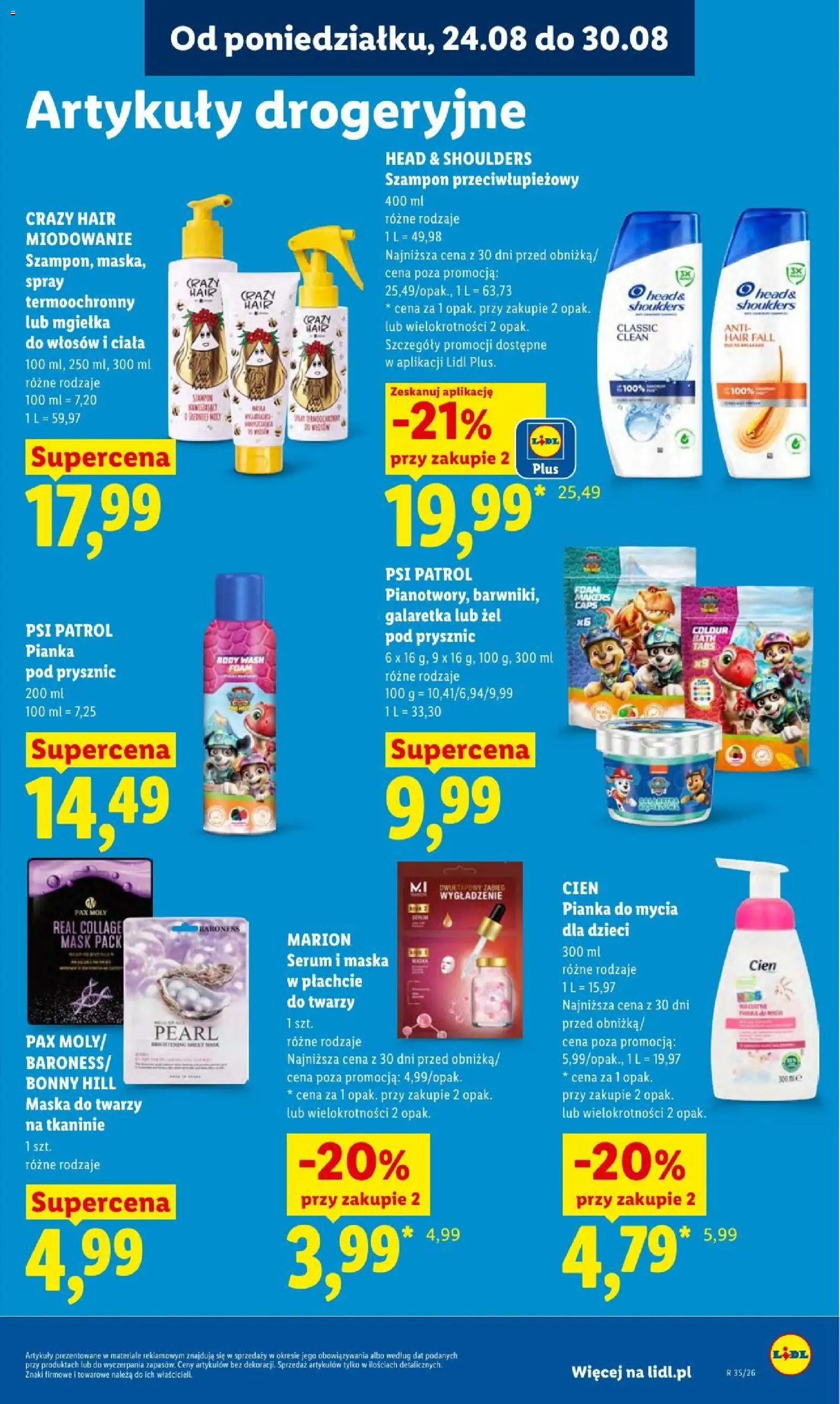Lidl gazetka od 24.08.2026 | Strona: 91 | Produkty: Szampon przeciwłupieżowy, Prysznic, Szampon, Żel pod prysznic