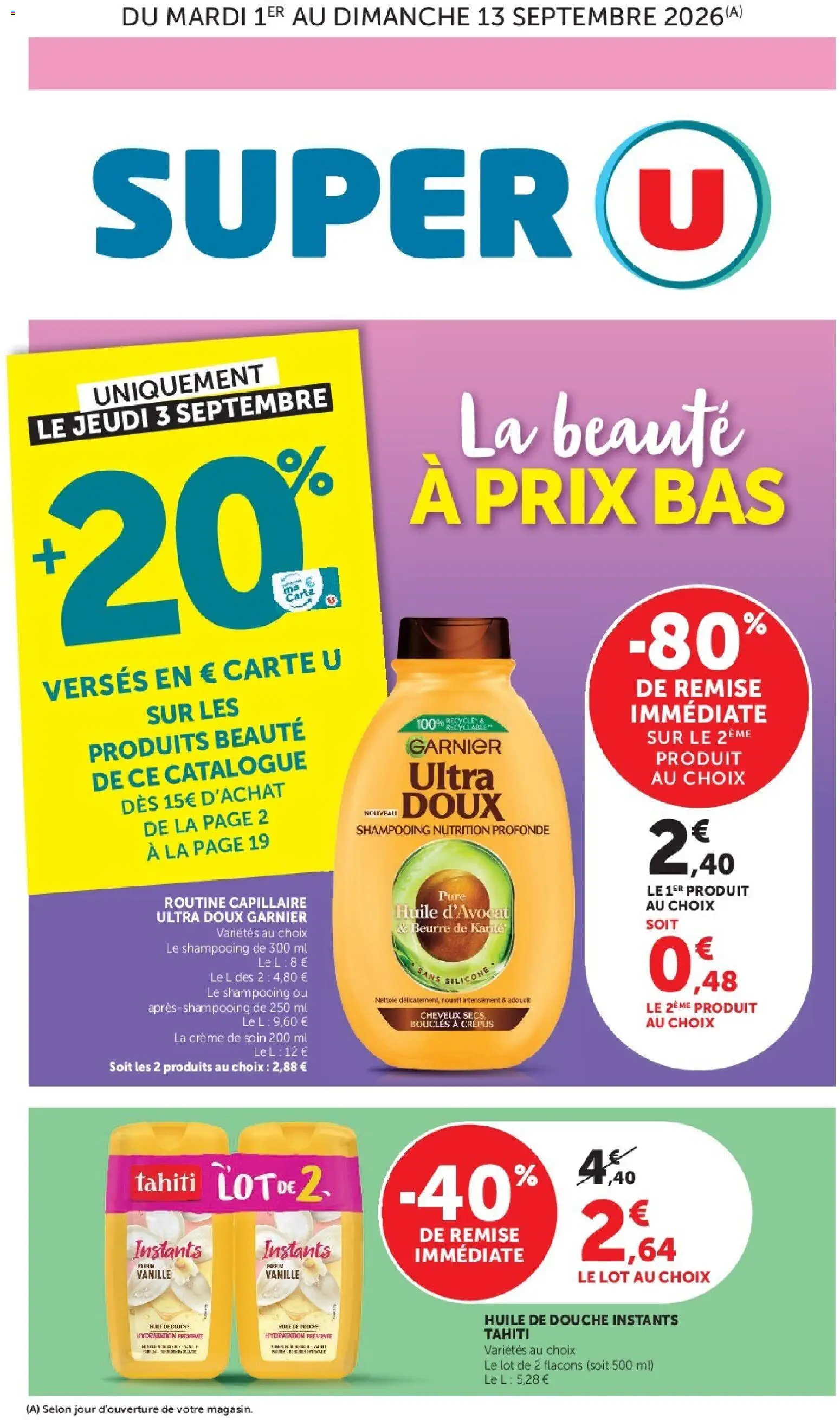 {H1} | Page: 1 | Produits: Vanille, Douche, Beurre, Crème