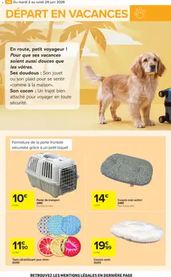 Carrefour - Prévisualisation de Carrefour Animalerie valide à partir de 02.06.2026 | Page: 14 | Produits: Porte, Panier, Tapis