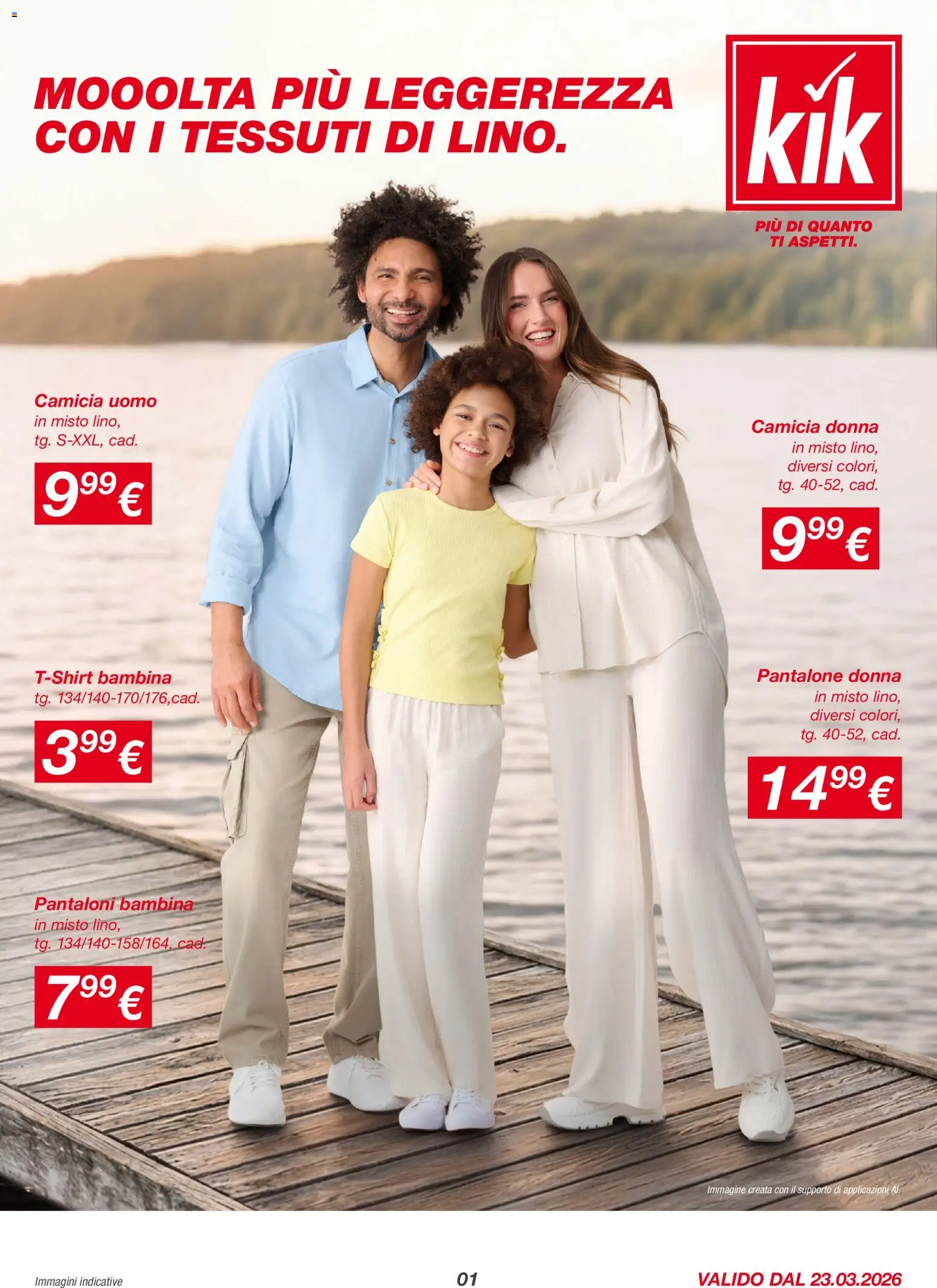 Volantino KiK del 23.03.2026 | Pagina: 1 | Prodotti: Camicia, Pantaloni