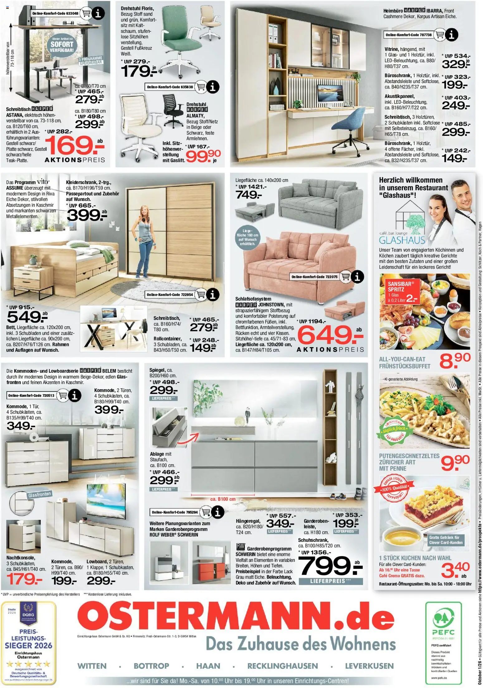 Ostermann Prospekt – gültig ab 10.10.2026 | Seite: 12 | Produkte: Top, Liege, Kuchen, Uhr