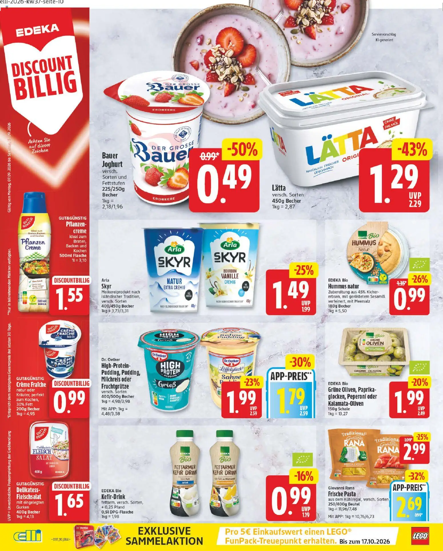 Elli Markt Prospekt – gültig ab 07.09.2026 | Seite: 10 | Produkte: Kefir, Skyr, Gurken, Salat