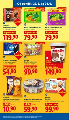 Náhled letáku KINDER Zmrzlina, 4 x 38 ml, milky karamel, 100 ml = 65,72 Kč od 22.06.2026 | Strana: 17