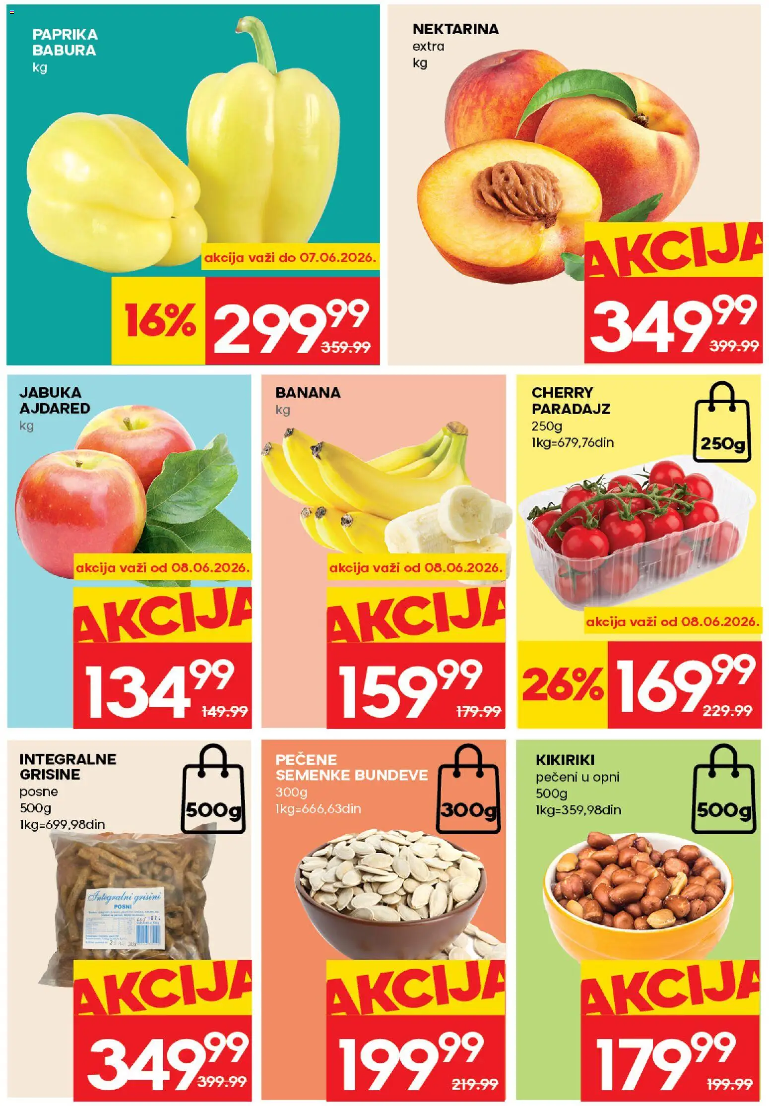 Mercator katalog - važi od 04.06.2026 | Strana: 3 | Proizvode: Banana, Kikiriki, Paradajz