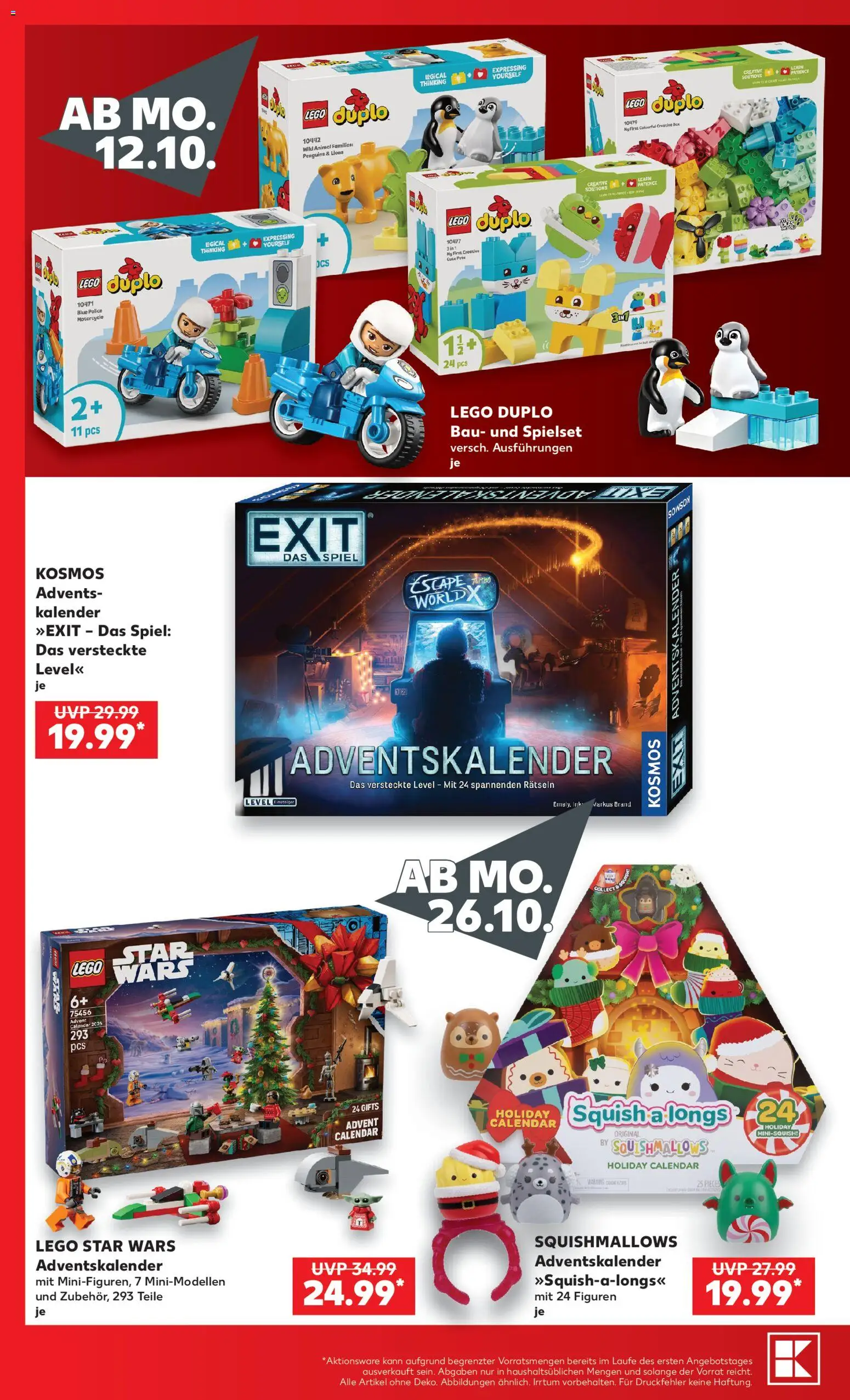 Kaufland Německo Black Friday od 10.10.2026 | Strana: 4 | Produkty: Box, LEGO, Lego duplo, Police