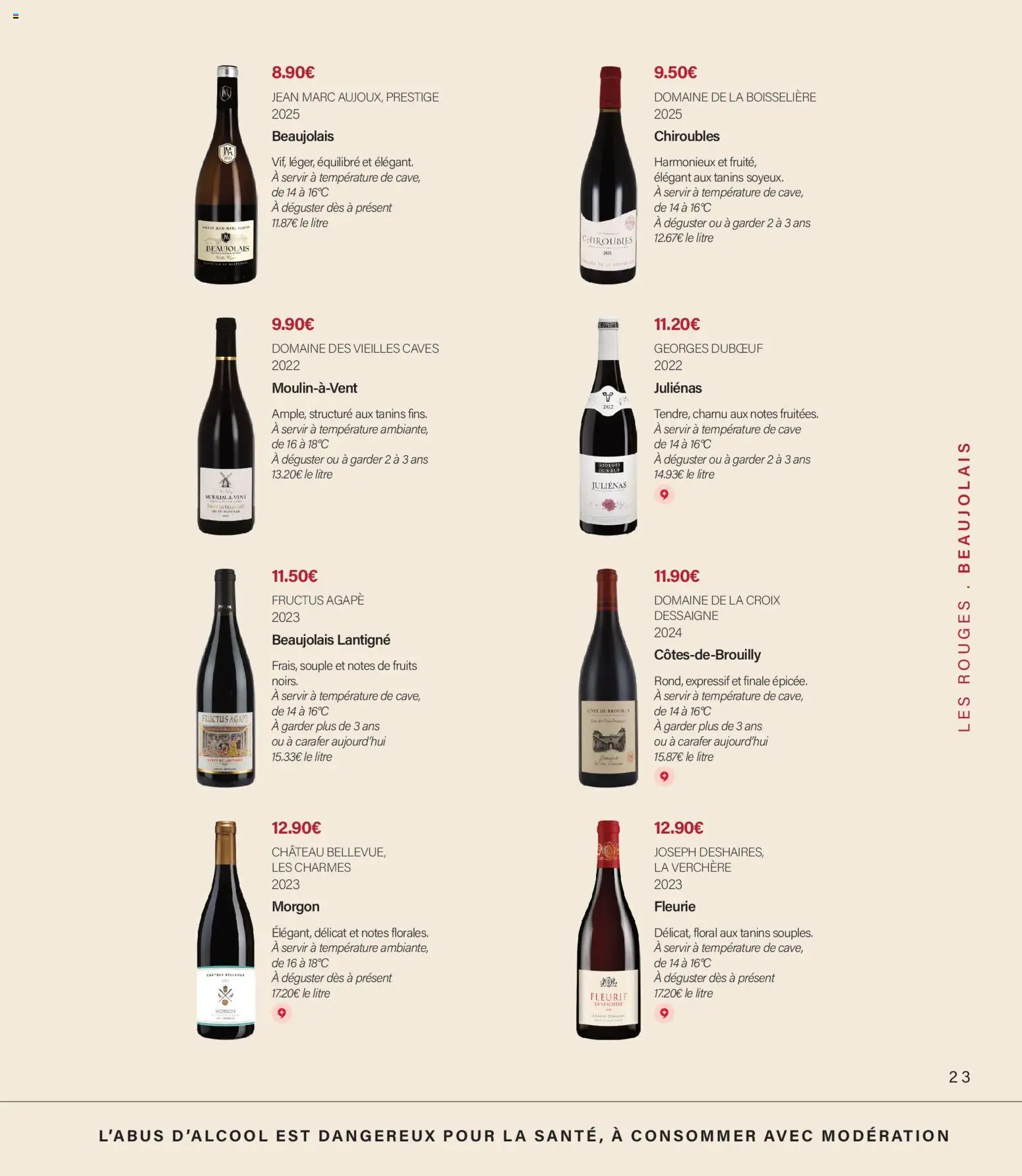 {H1} | Page: 23 | Produits: Jean, Fruits, Brouilly