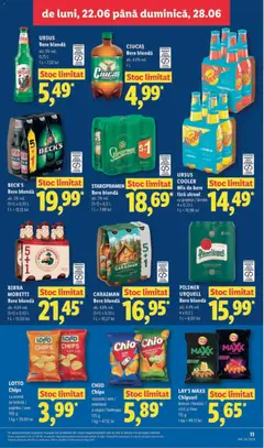 Ofertele Lidl valabile de la 22.06.2026 | Pagină: 11 | Produse: Brânză, Bere, Grepfrut, Lămâie