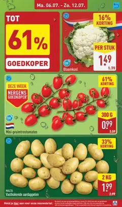 Bloemkool, Bloemkool - Voorbeeld van een folder van Aldi, geldig van 06-07-2026 | Pagina: 5 | Producten: Bloemkool