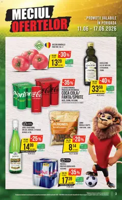 Ofertele Mega Image valabile de la 11.06.2026 | Pagină: 3 | Produse: Ulei, Băutură energizantă, Zahăr, Lămâie