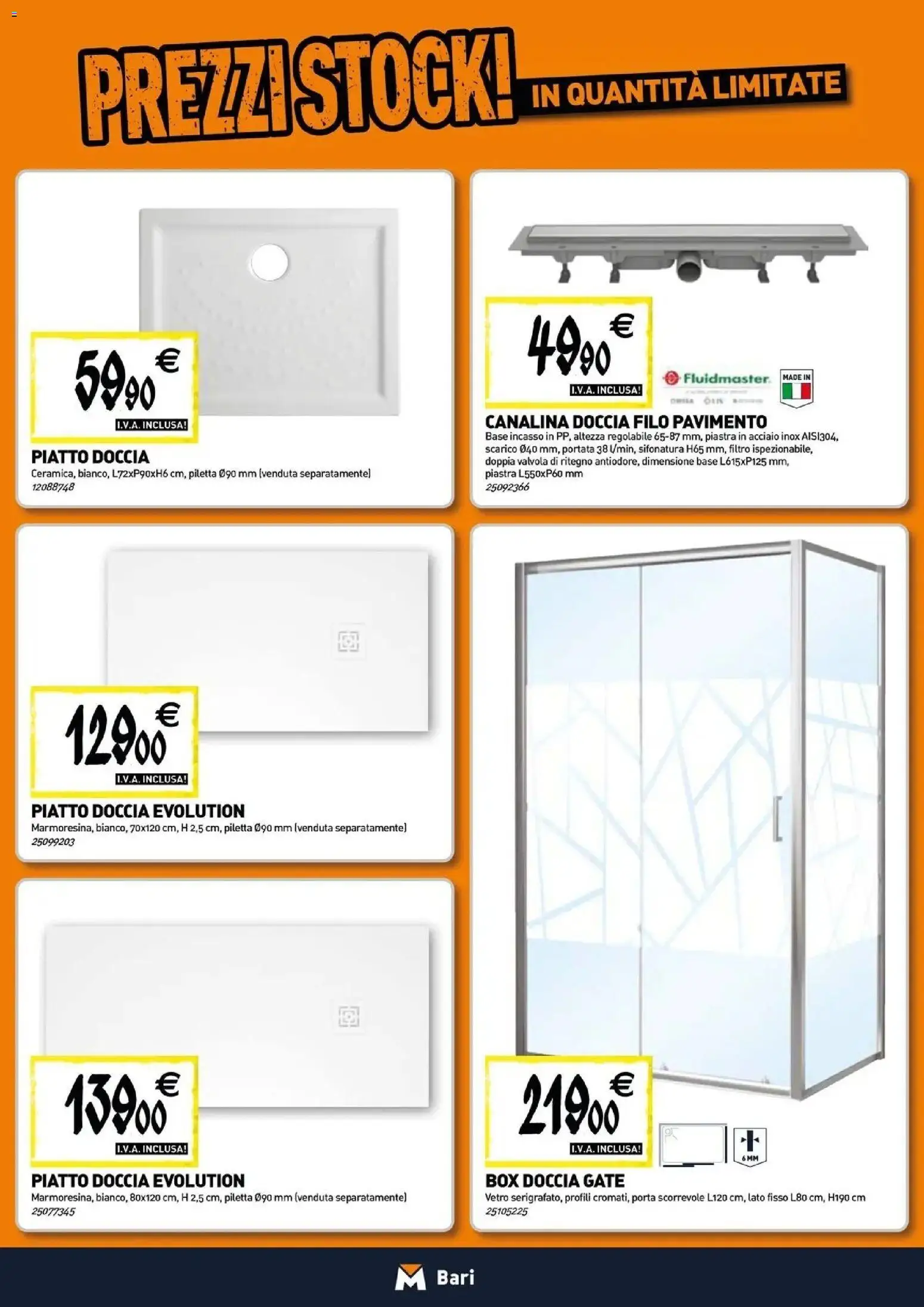 Volantino TECNOMAT del 12.03.2026 | Pagina: 2 | Prodotti: Pavimento, Box doccia, Piatto, Doccia
