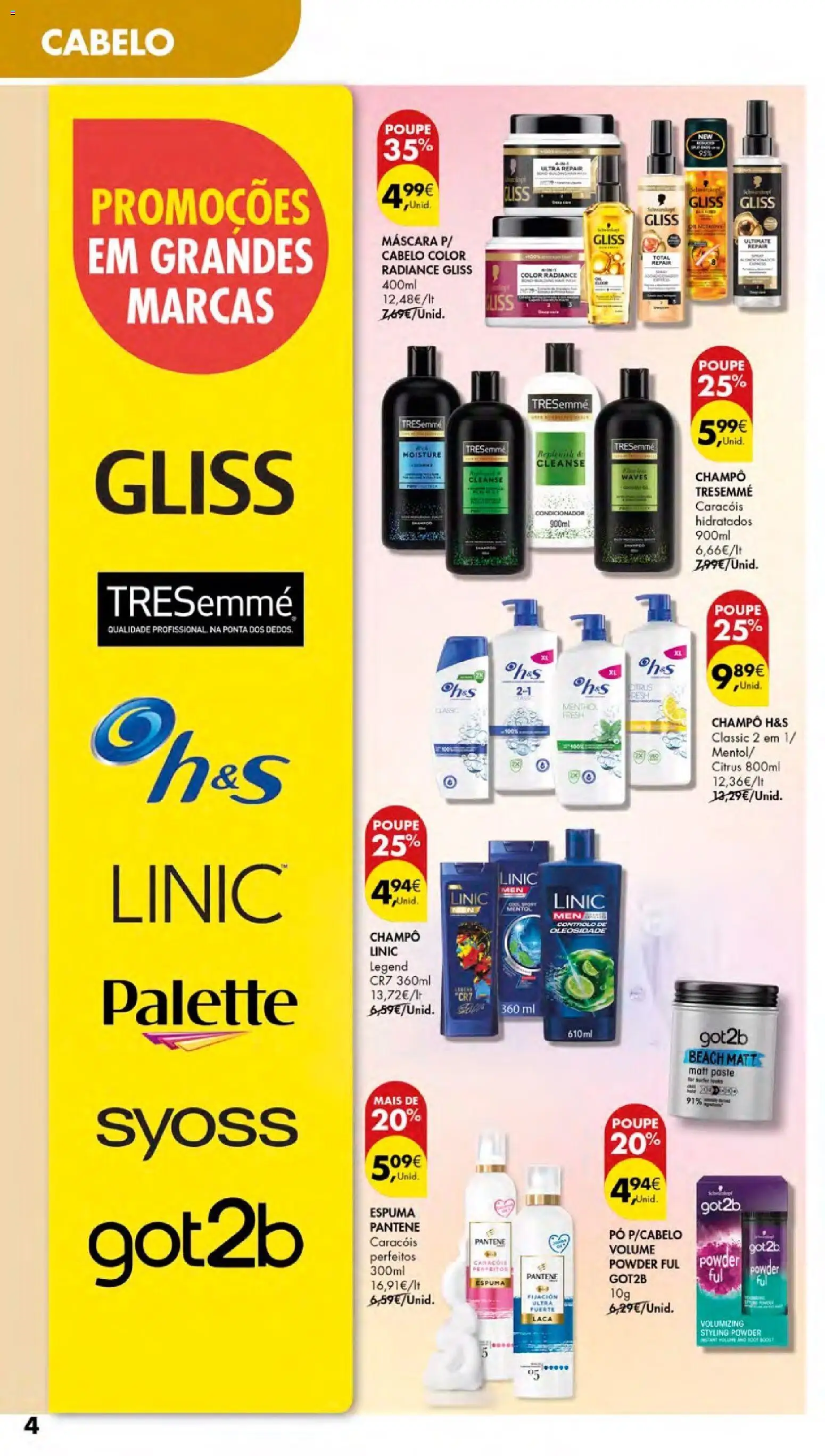 Pingo Doce Cuidados Pessoais e para o Lar │ válido de 24/09/2026 | Página: 4 | Produtos: Champô, Pó, Condicionador