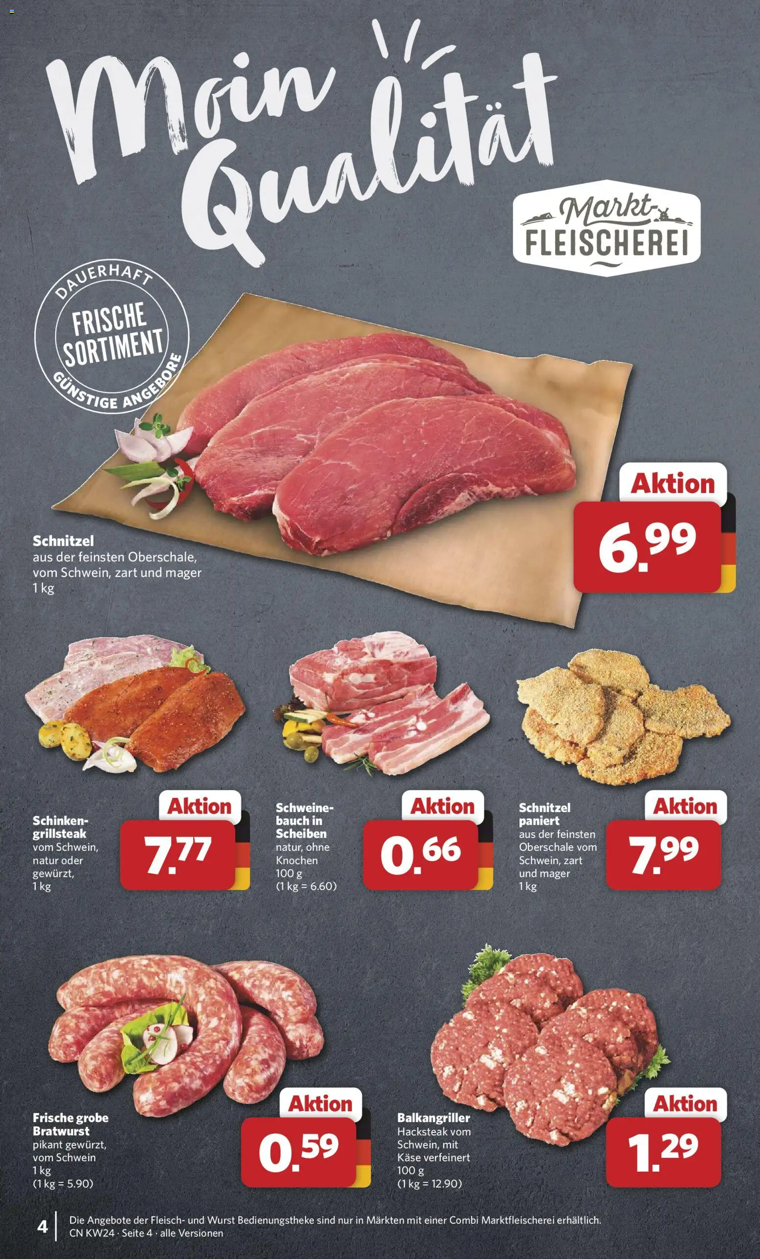Combi Prospekt – gültig ab 08.06.2026 | Seite: 4 | Produkte: Käse, Wurst, Schinken, Fleisch