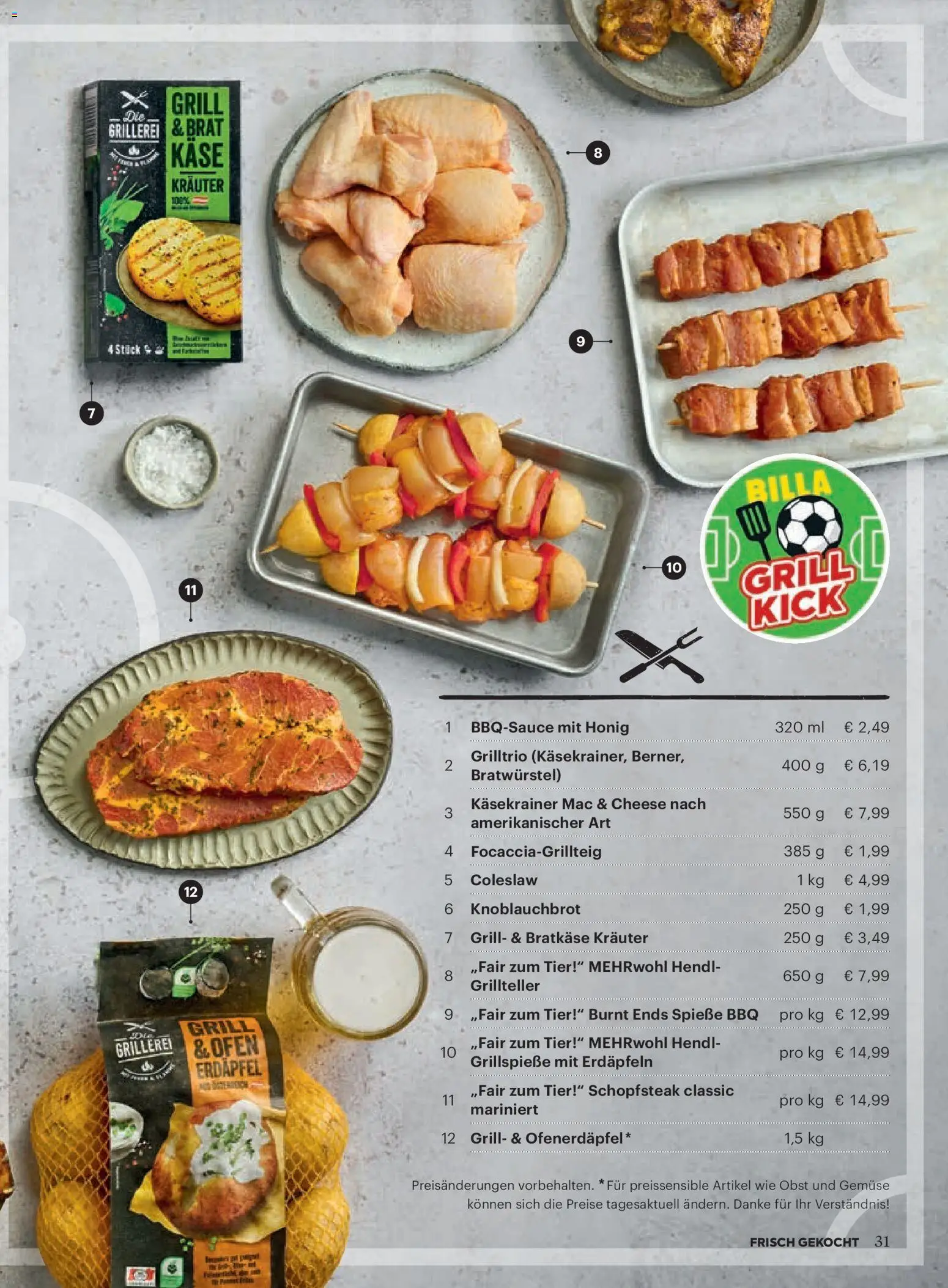 Billa AT akciós ujság - amely érvényes a következő dátumtól: 01.06.2026 | Oldal: 27 | Termékek: Grill