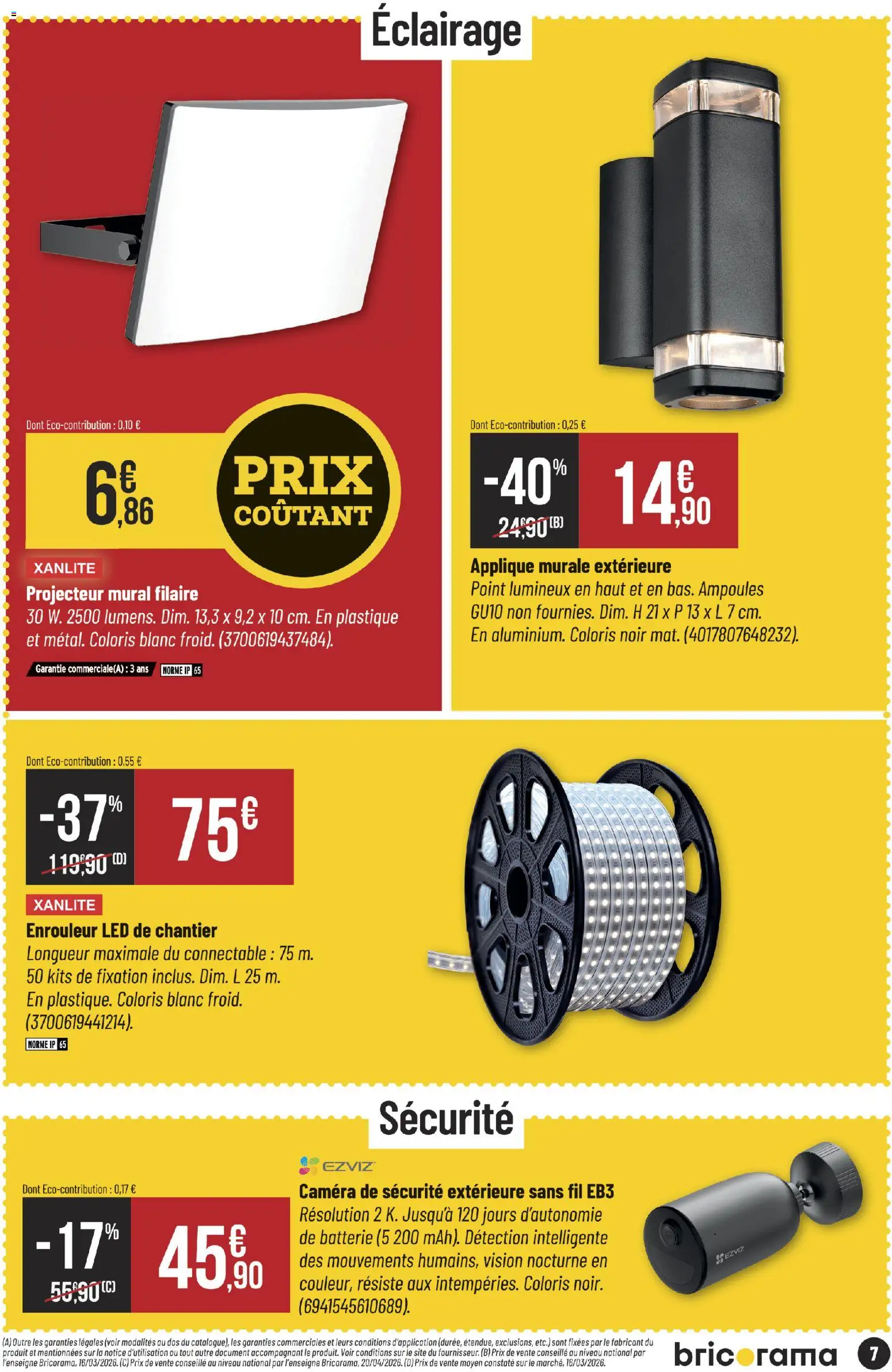 {H1} | Page: 7 | Produits: Batterie, Caméra de sécurité, Caméra, Projecteur