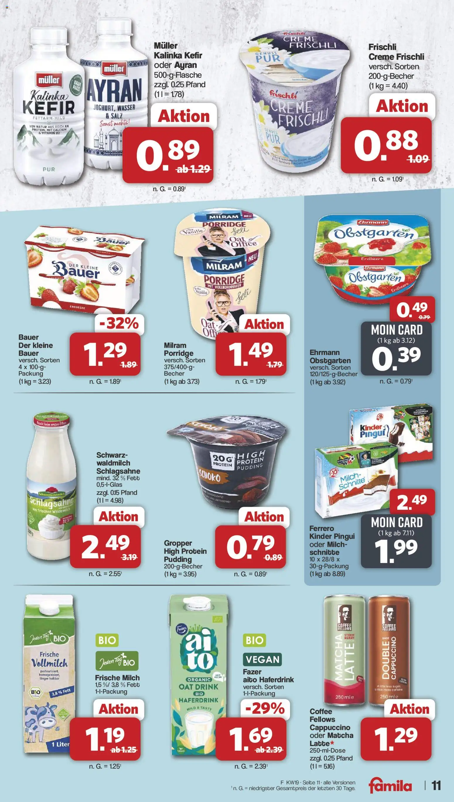 Famila Nordwest Prospekt 	 – gültig ab 04.05.2026 | Seite: 11 | Produkte: Schlagsahne, Creme, Haferdrink, Salz