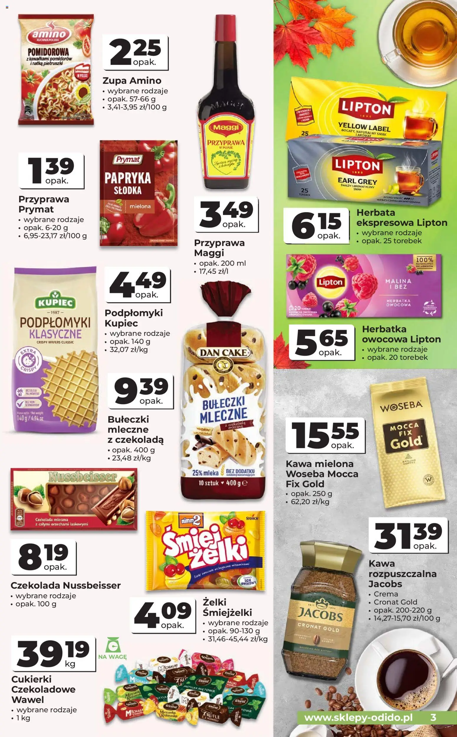 Odido gazetka od 28.10.2026 | Strona: 3 | Produkty: Malina, Kawa rozpuszczalna, Herbata, Kawa mielona