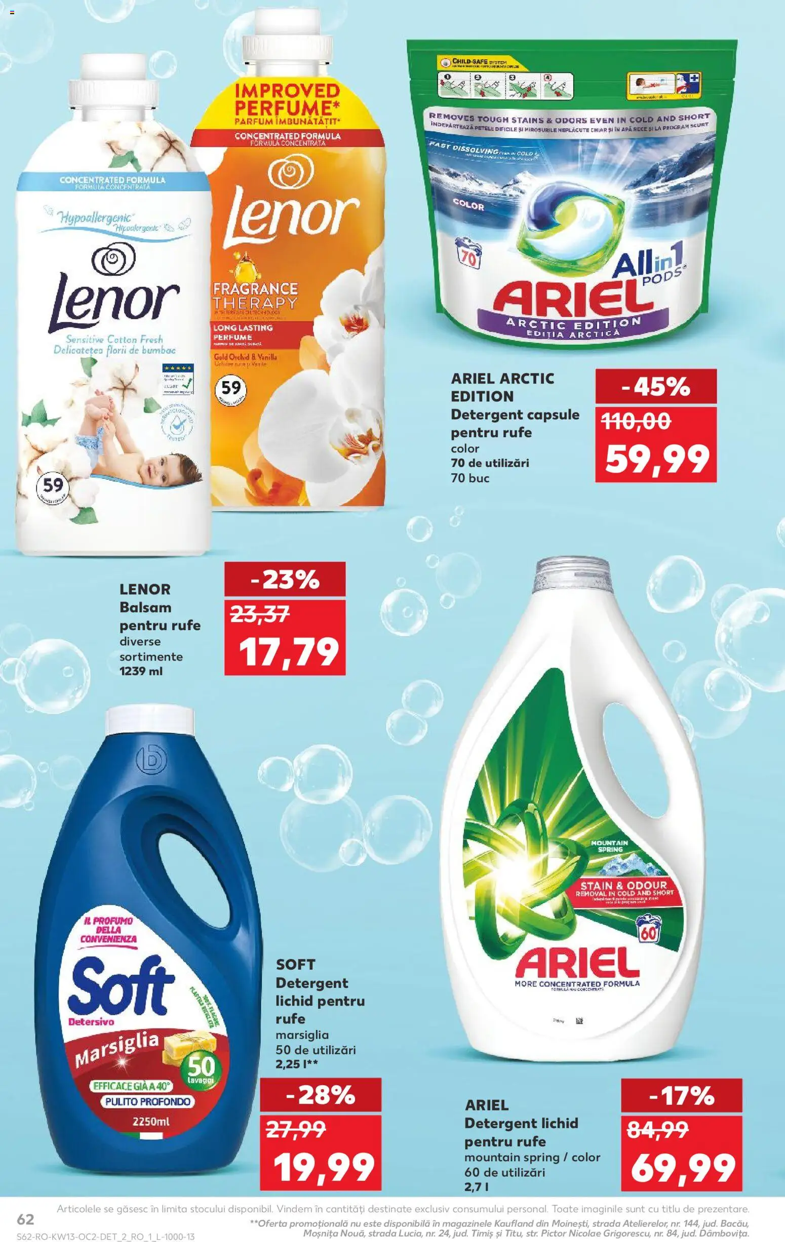Noul catalog Kaufland – valabil de la 25.03.2026 | Pagină: 62 | Produse: Orhidee, Balsam, Detergent, Apă