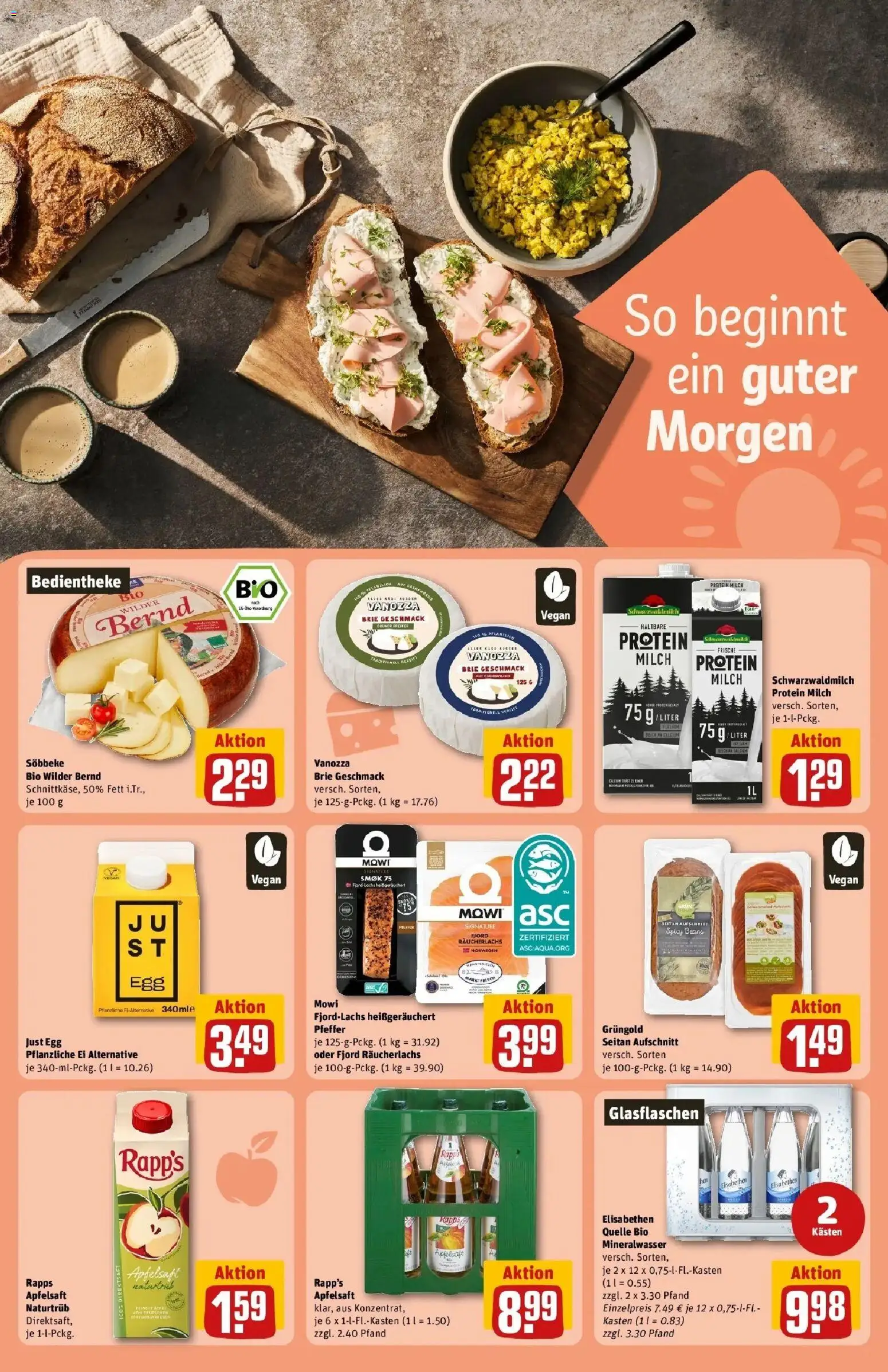 REWE Prospekt ab 05.10.2026 zum Blättern » Angebote | Seite: 22 | Produkte: Milch, Apfelsaft, Mineralwasser, Pfeffer