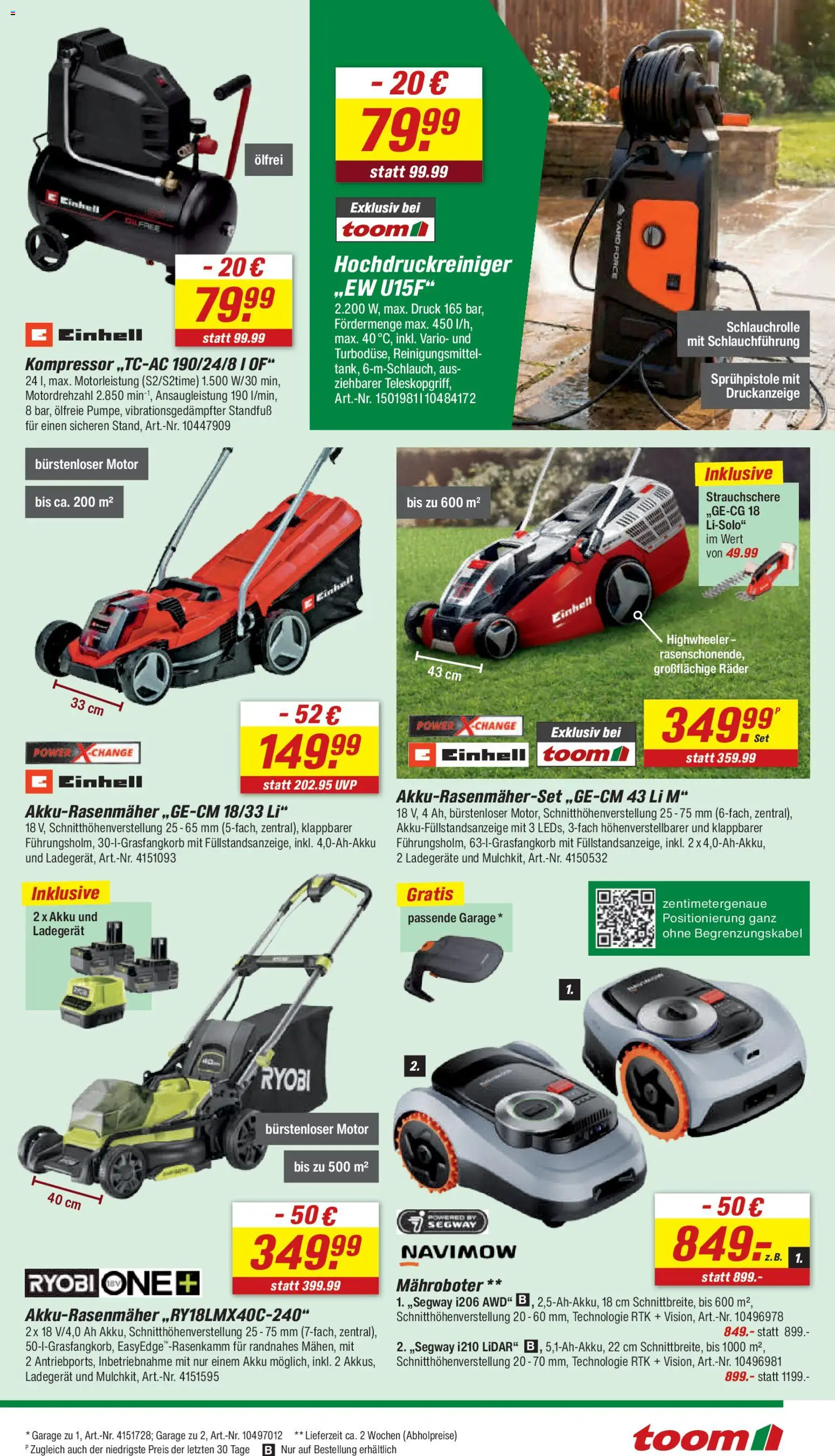 Toom Baumarkt Prospekt – gültig ab 06.06.2026 | Seite: 13 | Produkte: Hochdruckreiniger, Ladegerät