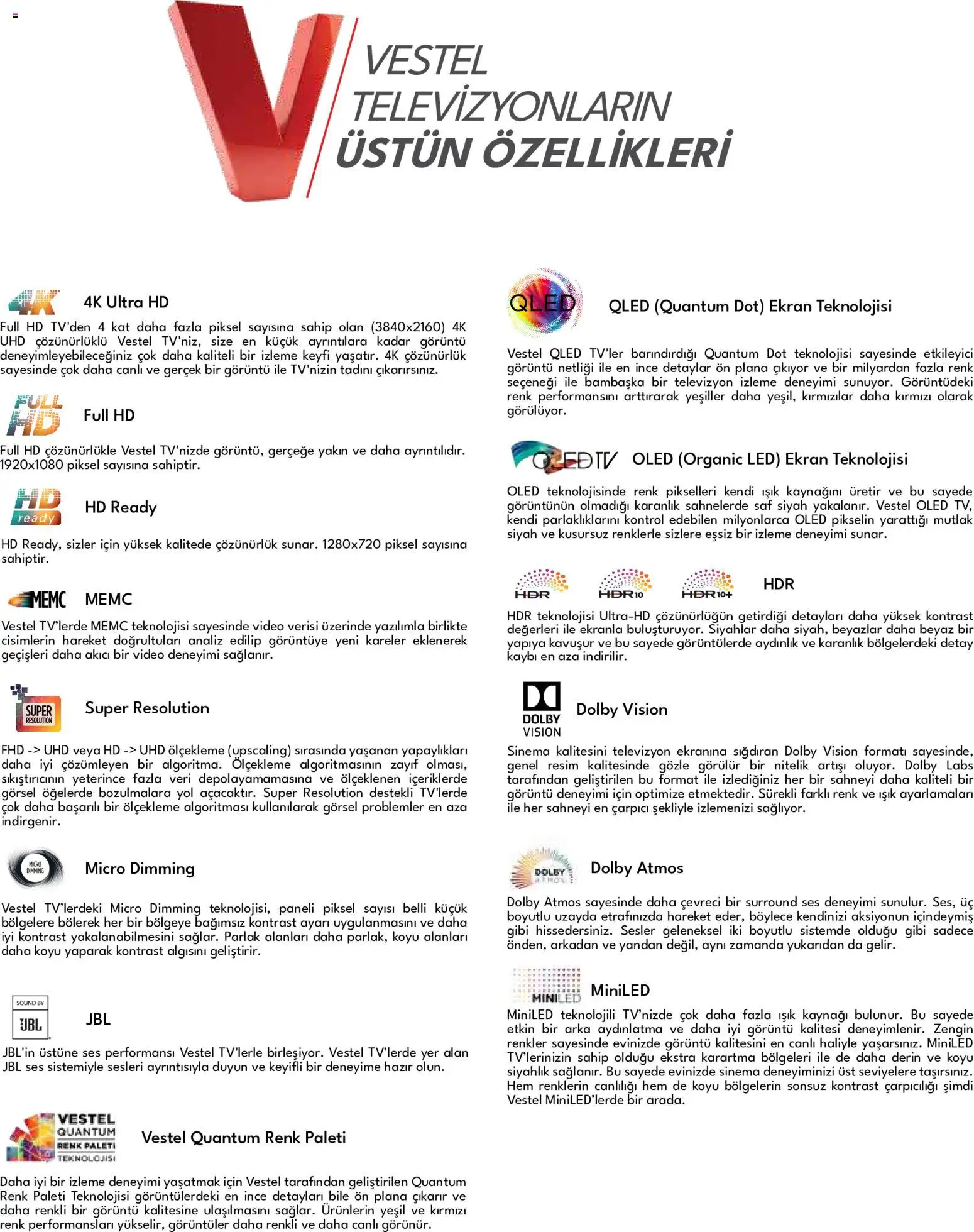 Vestel - Tüketici Elektroniği - 01 Ekim 2026 tarihinden itibaren geçerlidir | Sayfa: 2 | Ürünler: TV, Televizyon, Video, Ses
