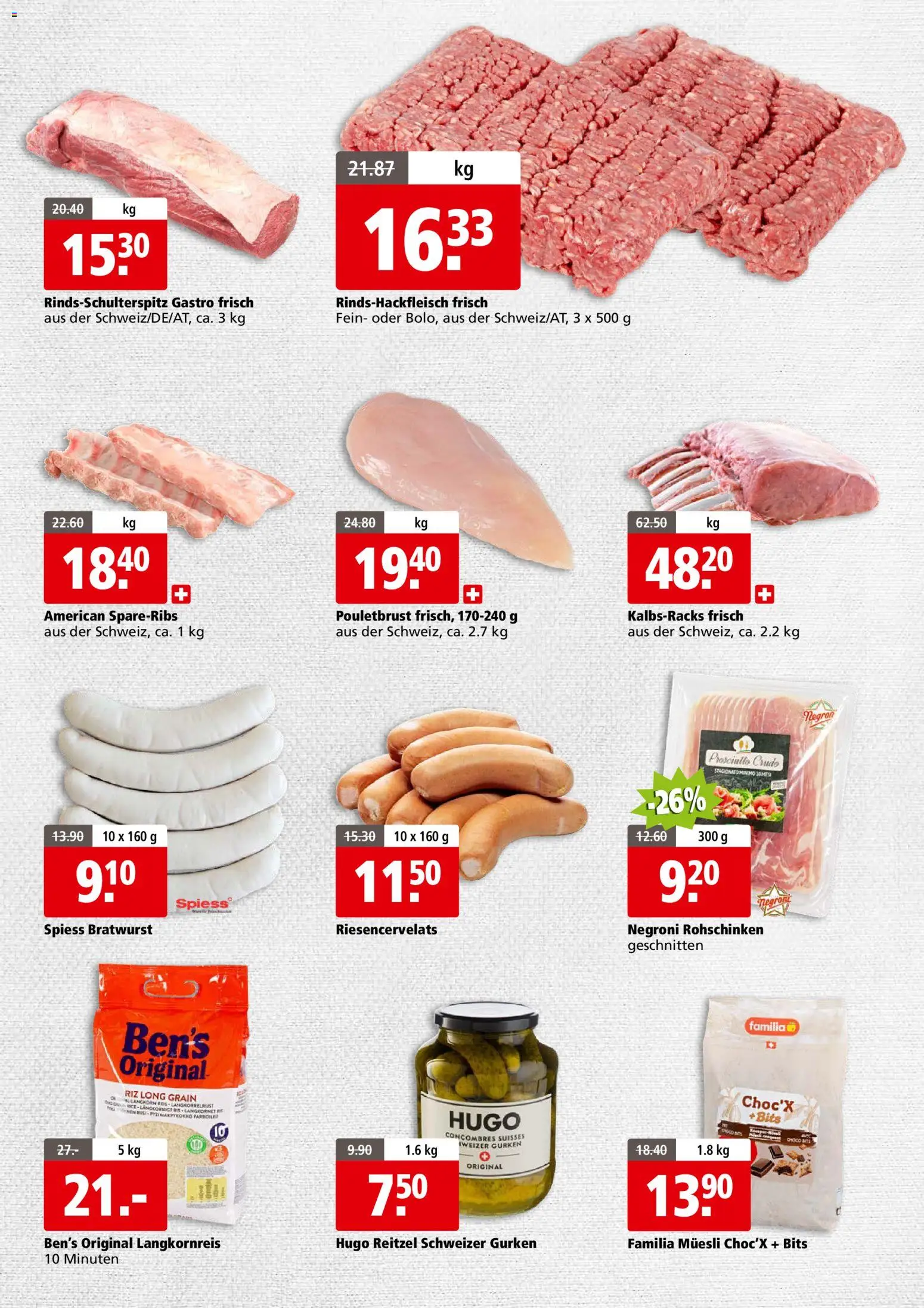 Aligro aktionen Business Schlieren, Gossau SG, Frauenfeld, Rapperswil-Jona, Sargans, Bern – gültig ab 14.09.2026 | Seite: 3 | Produkte: Pouletbrust, Gurken