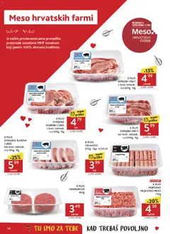 K PLUS SVINJSKI VRAT s kosti, odrezak, cca 600g, 1kg, Slices of pork neck with bone in a plastic tray, approximately 600g. - Pregled kataloga iz trgovine Konzum, vrijedi od 03.06.2026 | Stranica: 14