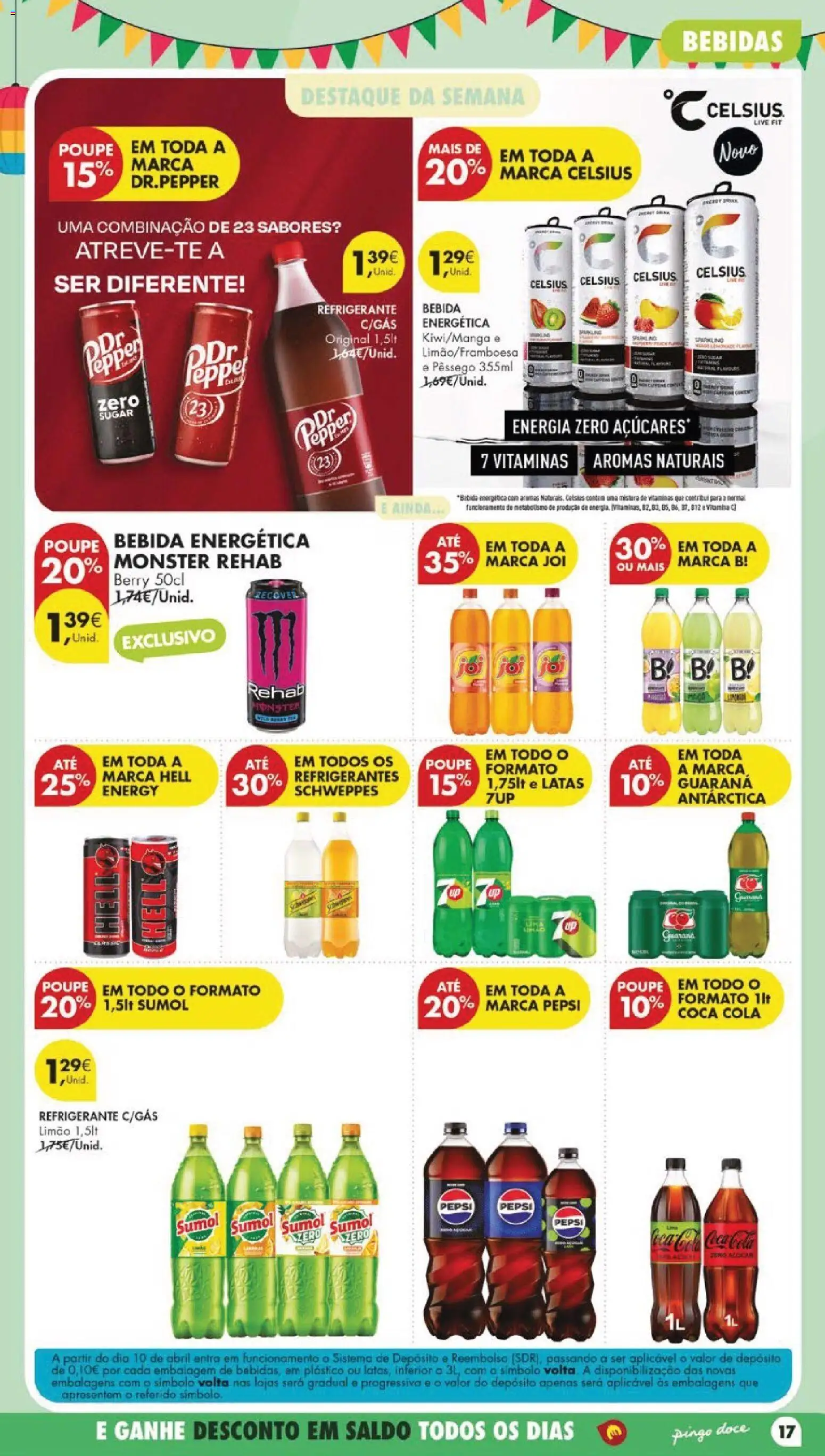 Pingo Doce folheto │ válido de 23/06/2026 | Página: 23 | Produtos: Refrigerante, Vitamina c, Bebida
