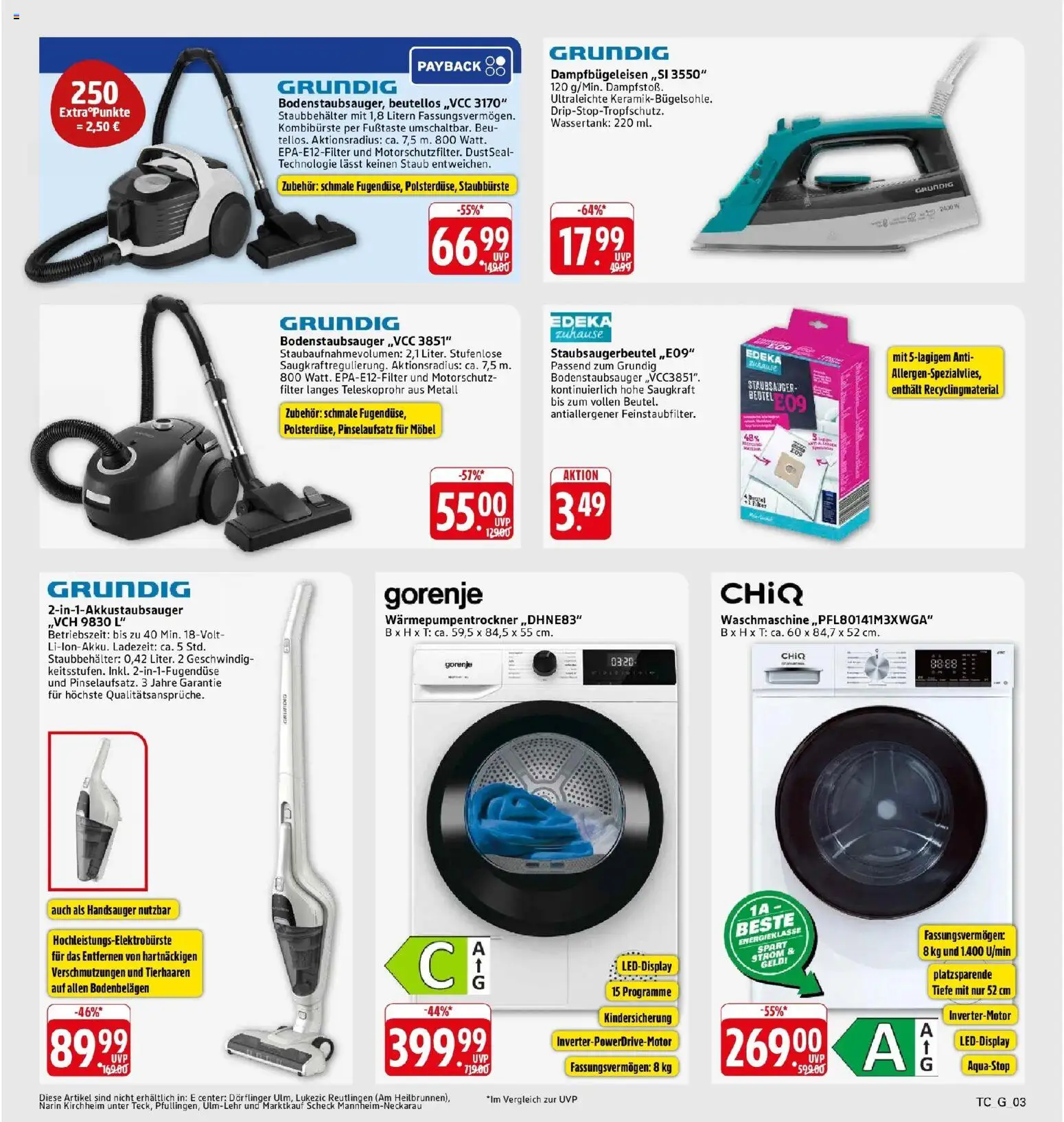 Marktkauf Prospekt Kirchheim (ab 14.09.2026) » Angebote online | Seite: 35 | Produkte: Gorenje, Staubsauger, Waschmaschine