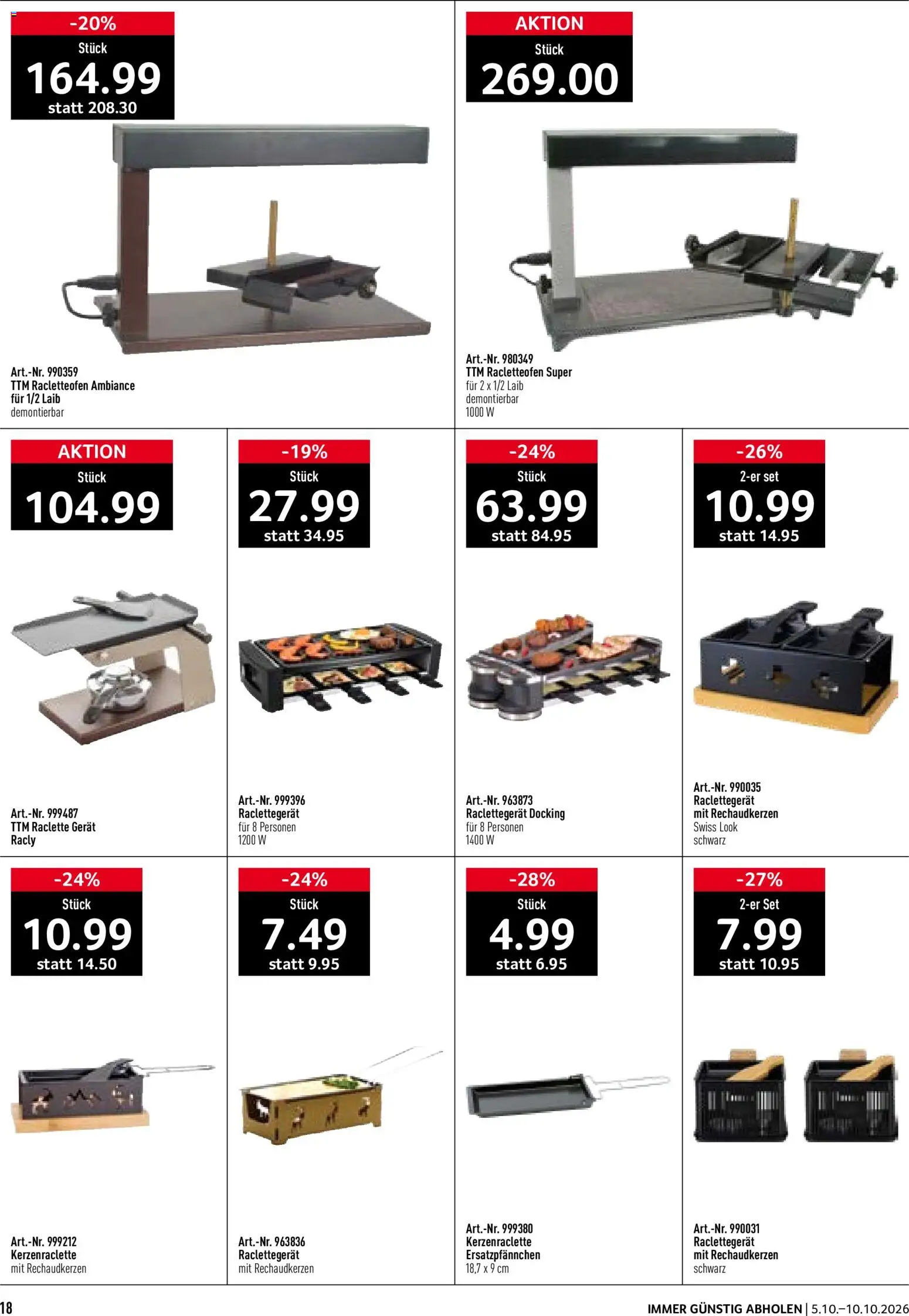 Prodega aktionen Fondue/Raclette – gültig ab 05.10.2026 | Seite: 18 | Produkte: Raclette