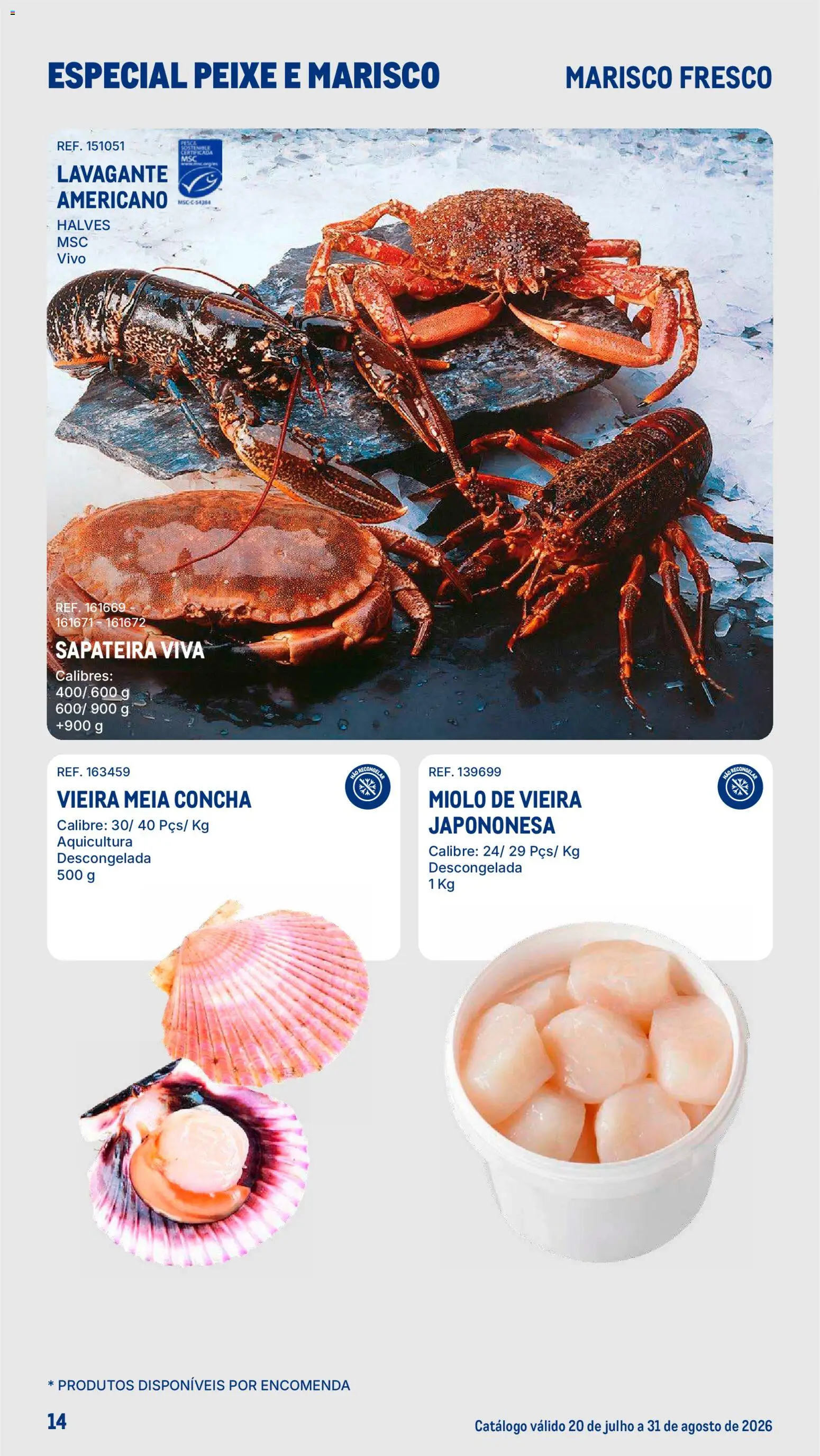 Makro Especial Peixe e Marisco │ válido de 20/07/2026 | Página: 14 | Produtos: Sapateira, Peixe