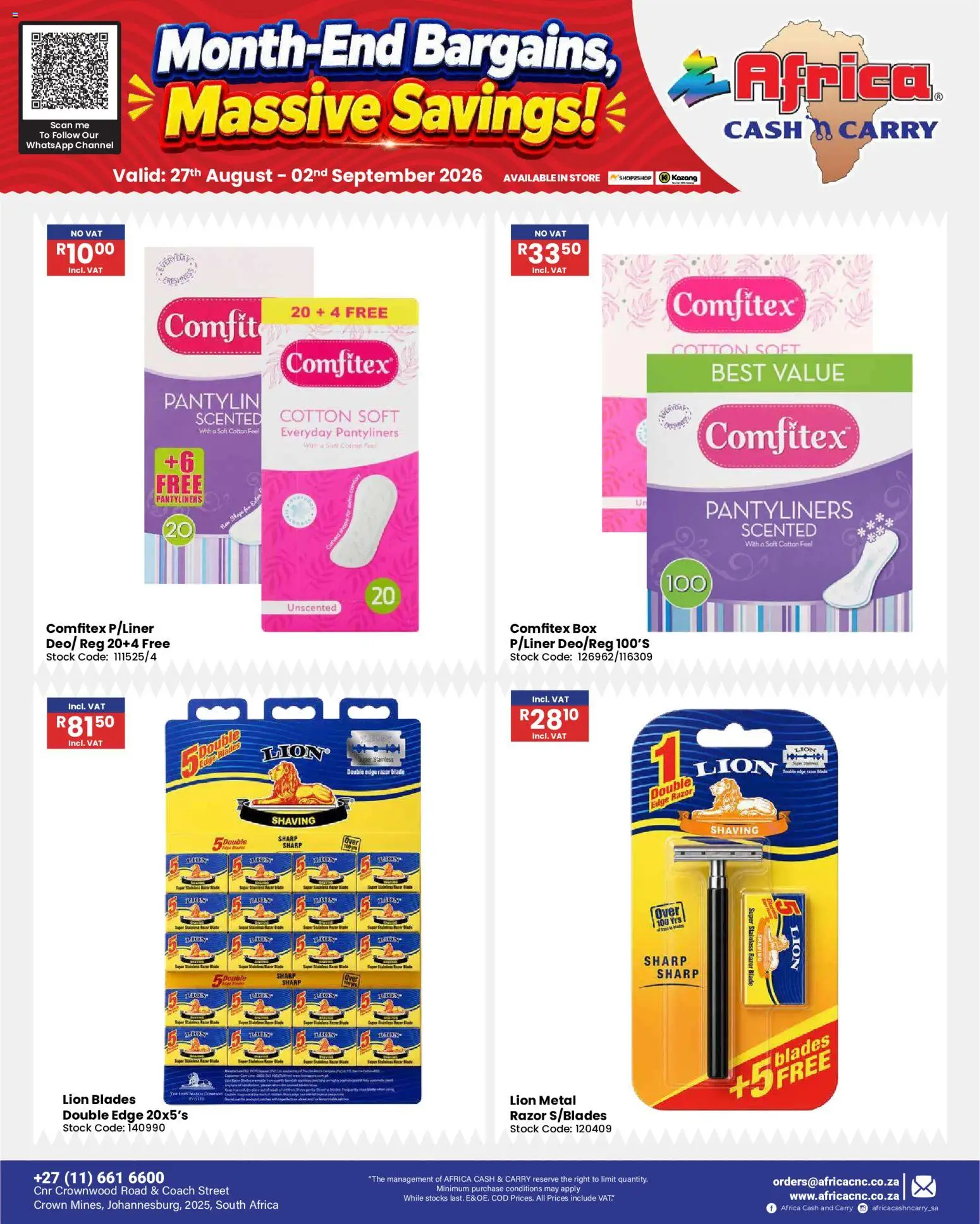 New Africa Cash & Carry catalogue – valid from 27/08/2026 | Page: 79 | Products: Box, Stock