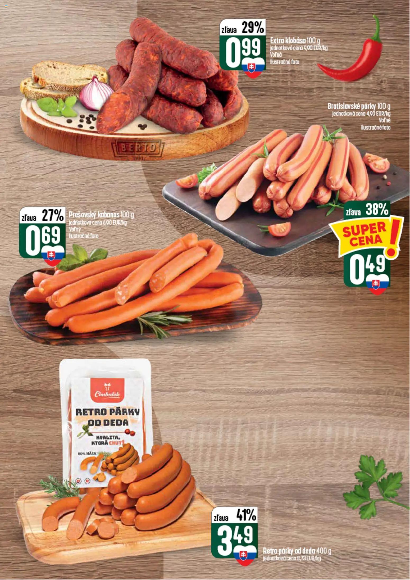 Nové COOP Jednota akcie – leták je platný od 03.09.2026 | Strana: 17 | Produkty: Klobása, Kabanos, Párky