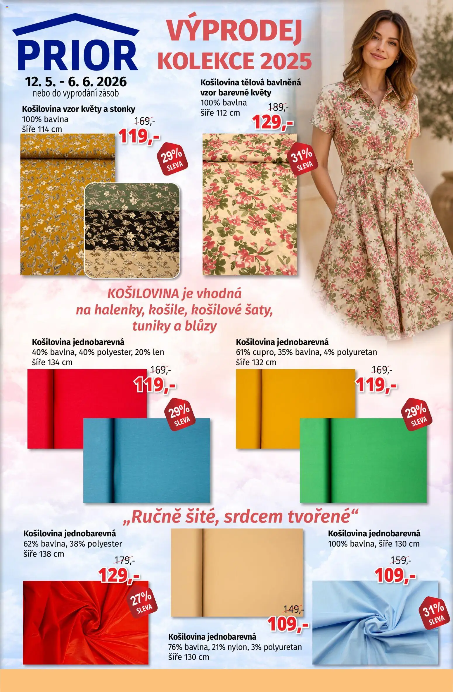Prior - Akční Nabídka Oděvních A Bytových Látek  od 12.05.2026 | Strana: 1