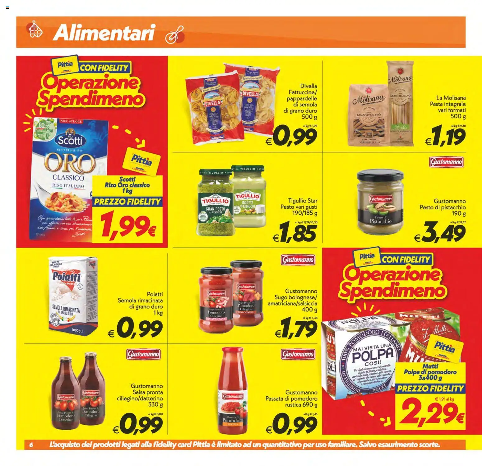 Volantino SuperConveniente del 22/09/2026 | Pagina: 6 | Prodotti: Pasta, Pesto, Semola, Sugo