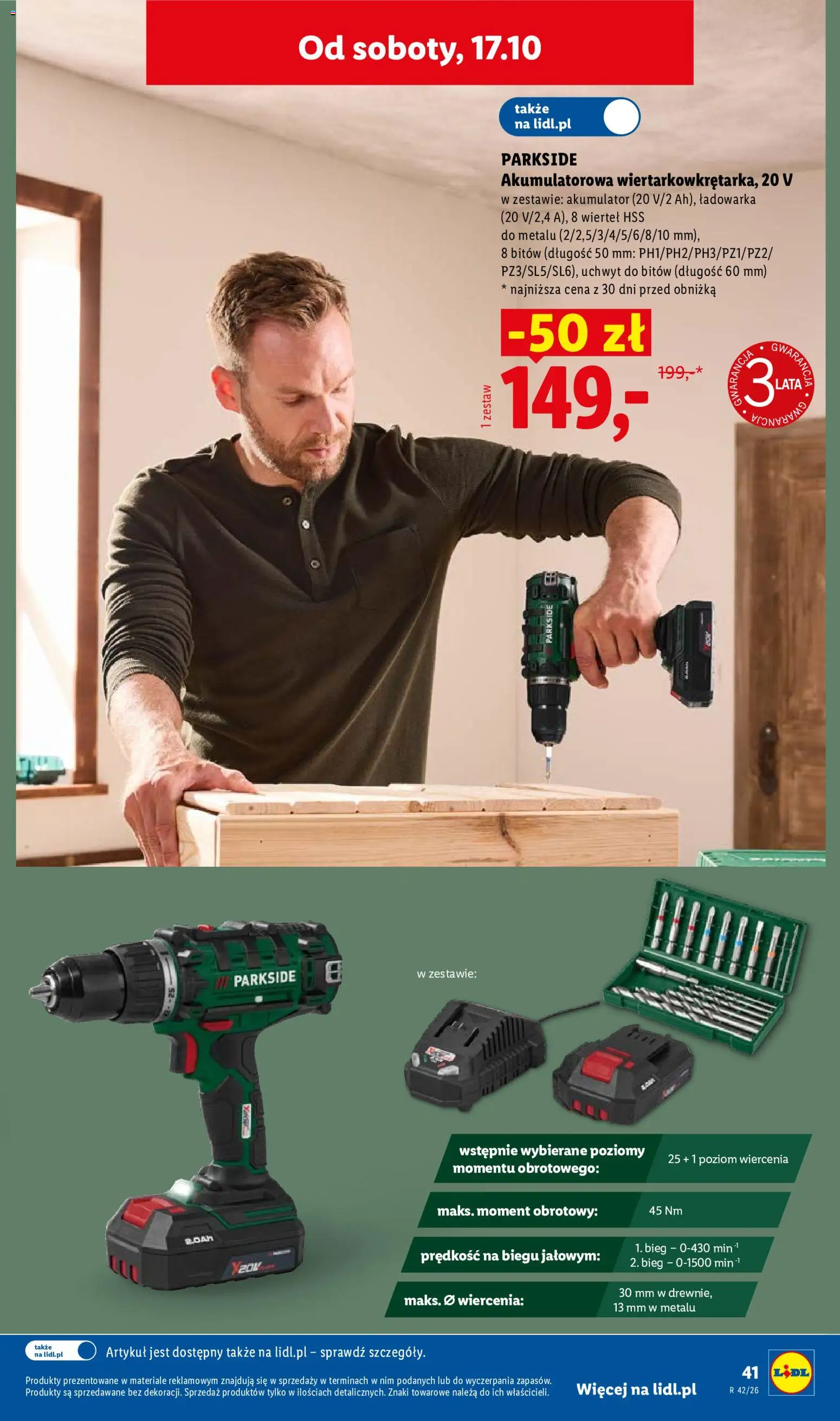Lidl Polsko katalog od 12.10.2026 | Strana: 45 | Produkty: Parkside