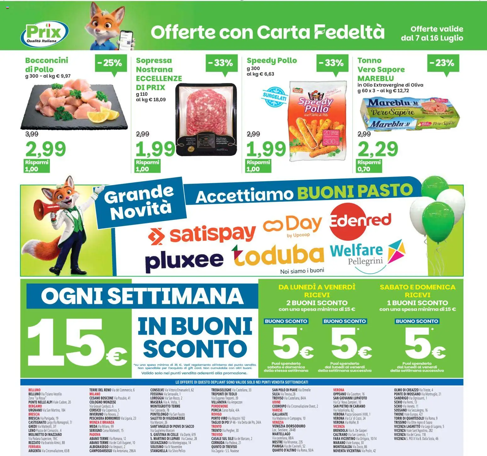 Volantino Prix del 07/07/2026 | Pagina: 22 | Prodotti: Orata, Olio, Polo, Tonno