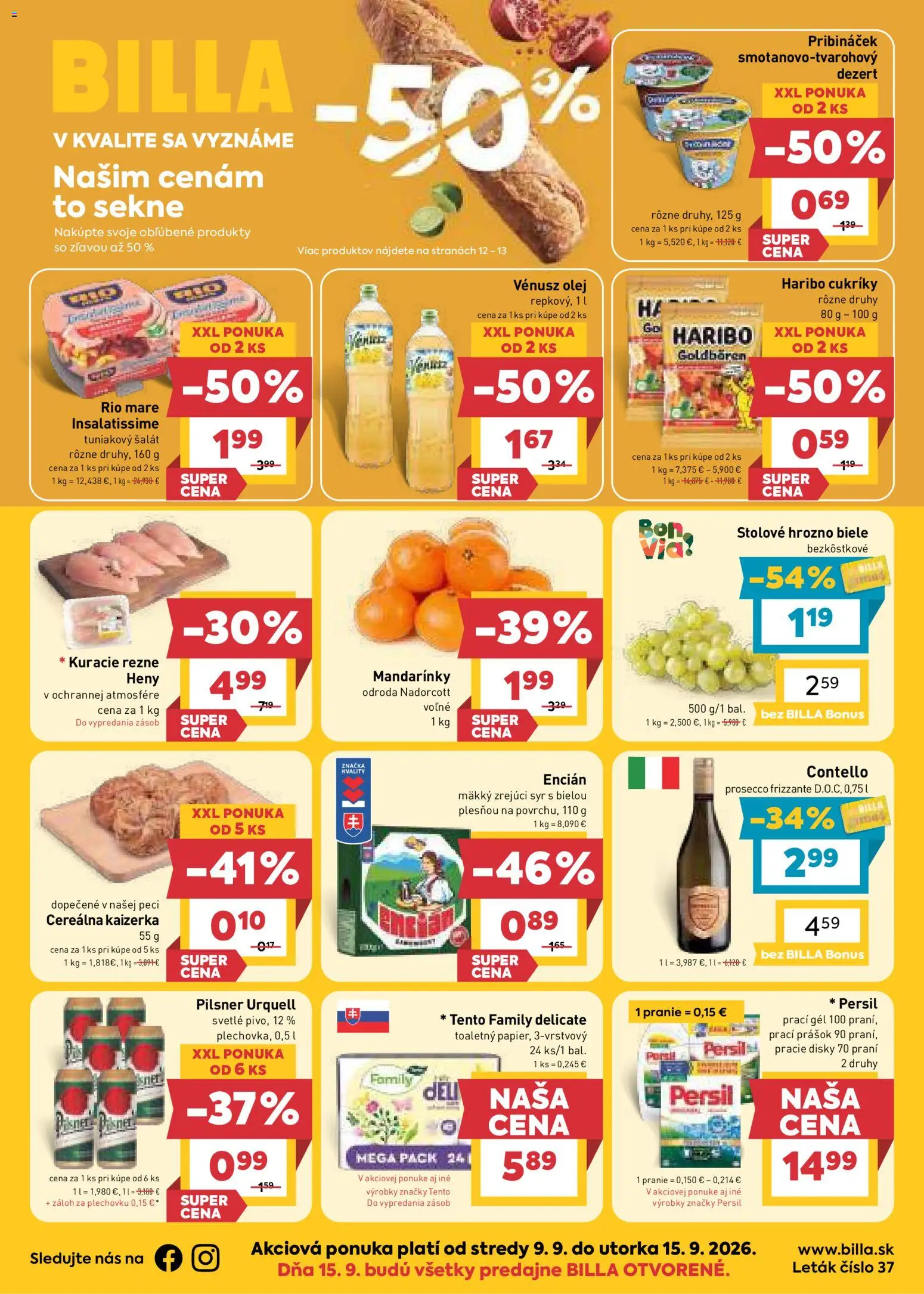 Nové Billa akcie – leták je platný od 09.09.2026 | Strana: 1