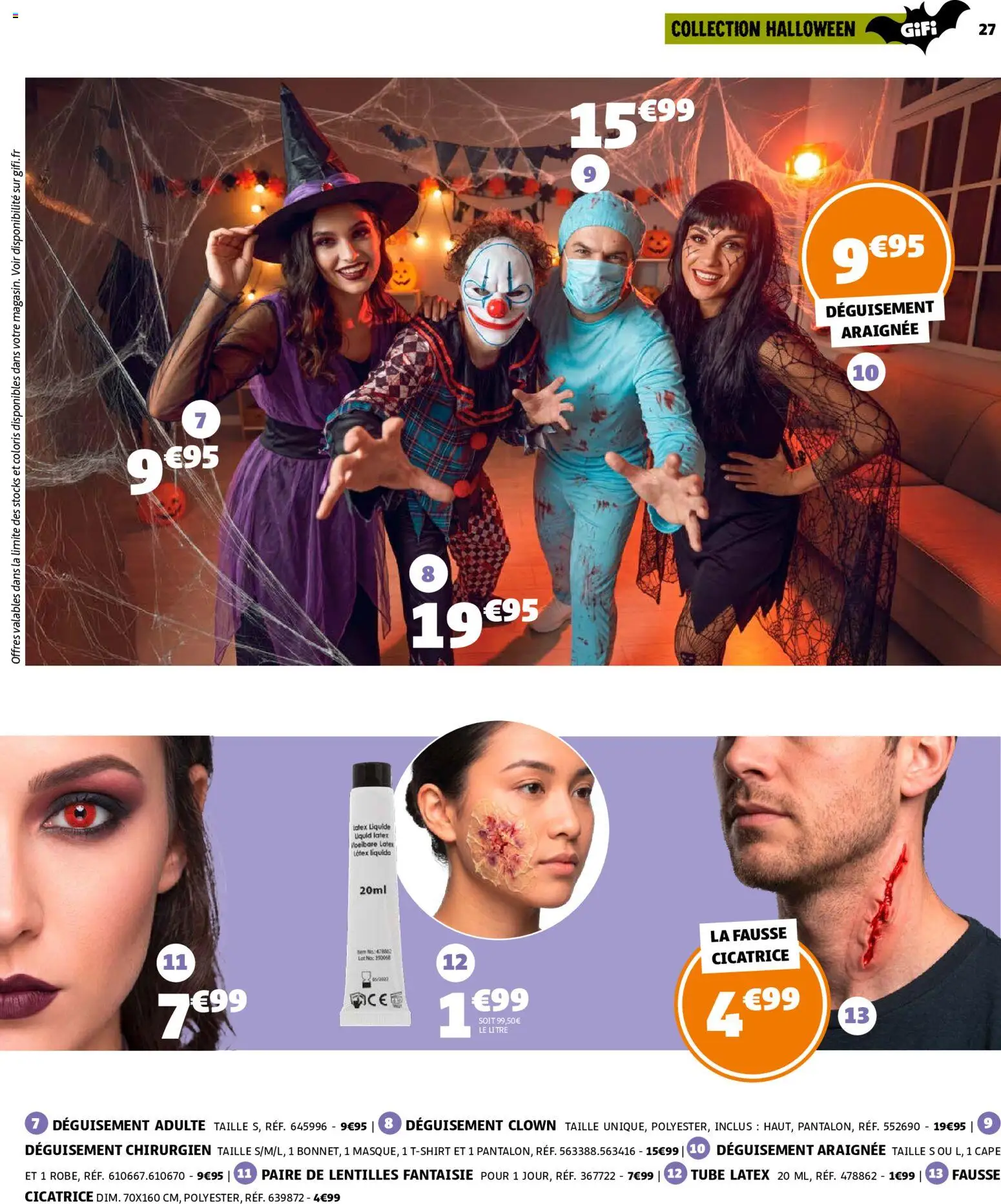 {H1} | Page: 27 | Produits: Lentilles, Déguisement adulte, Deguisement