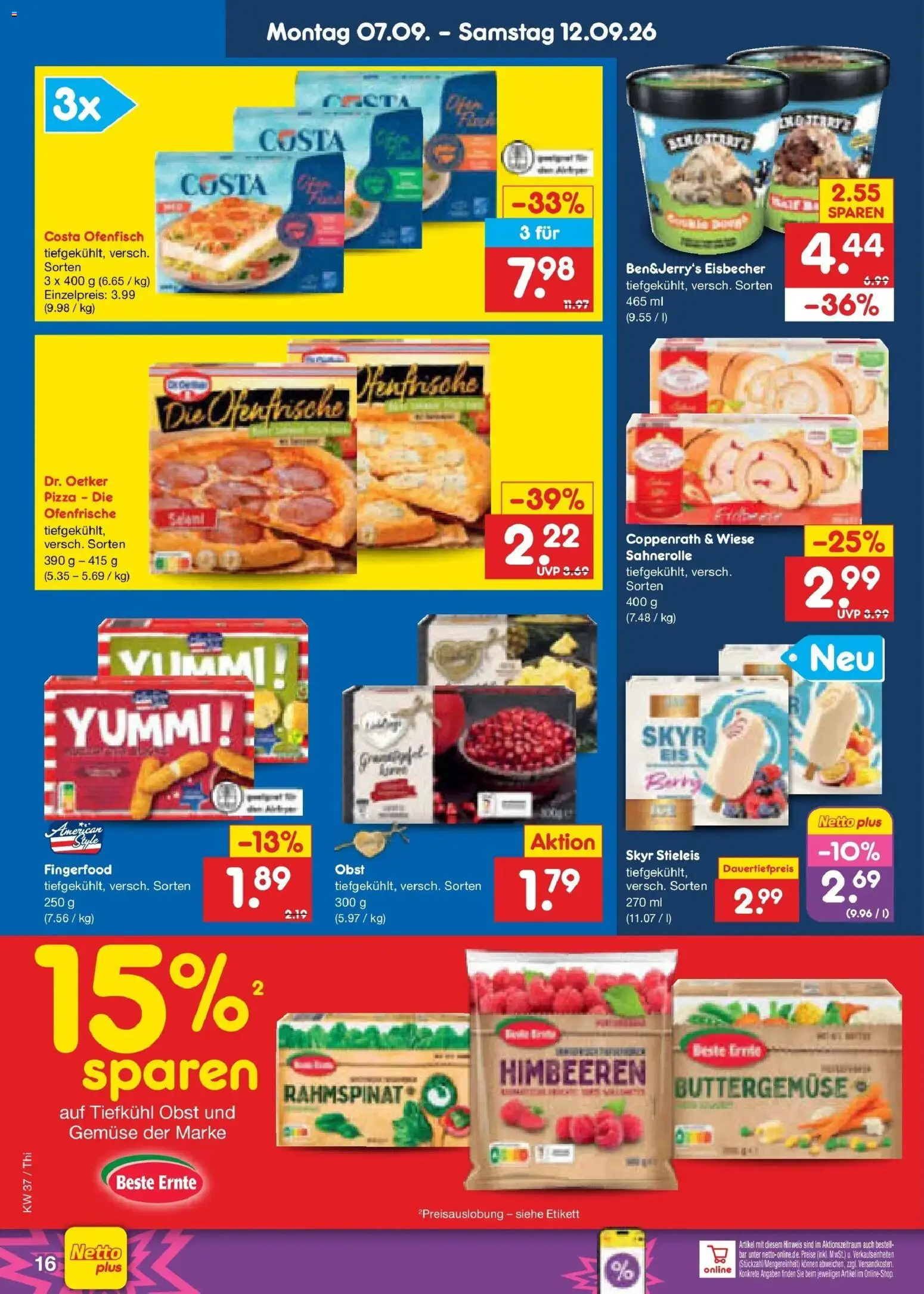 Netto Marken-Discount Prospekt Pirna – gültig ab 07.09.2026 | Seite: 24 | Produkte: Himbeeren, Ofenfrische, Skyr, Obst