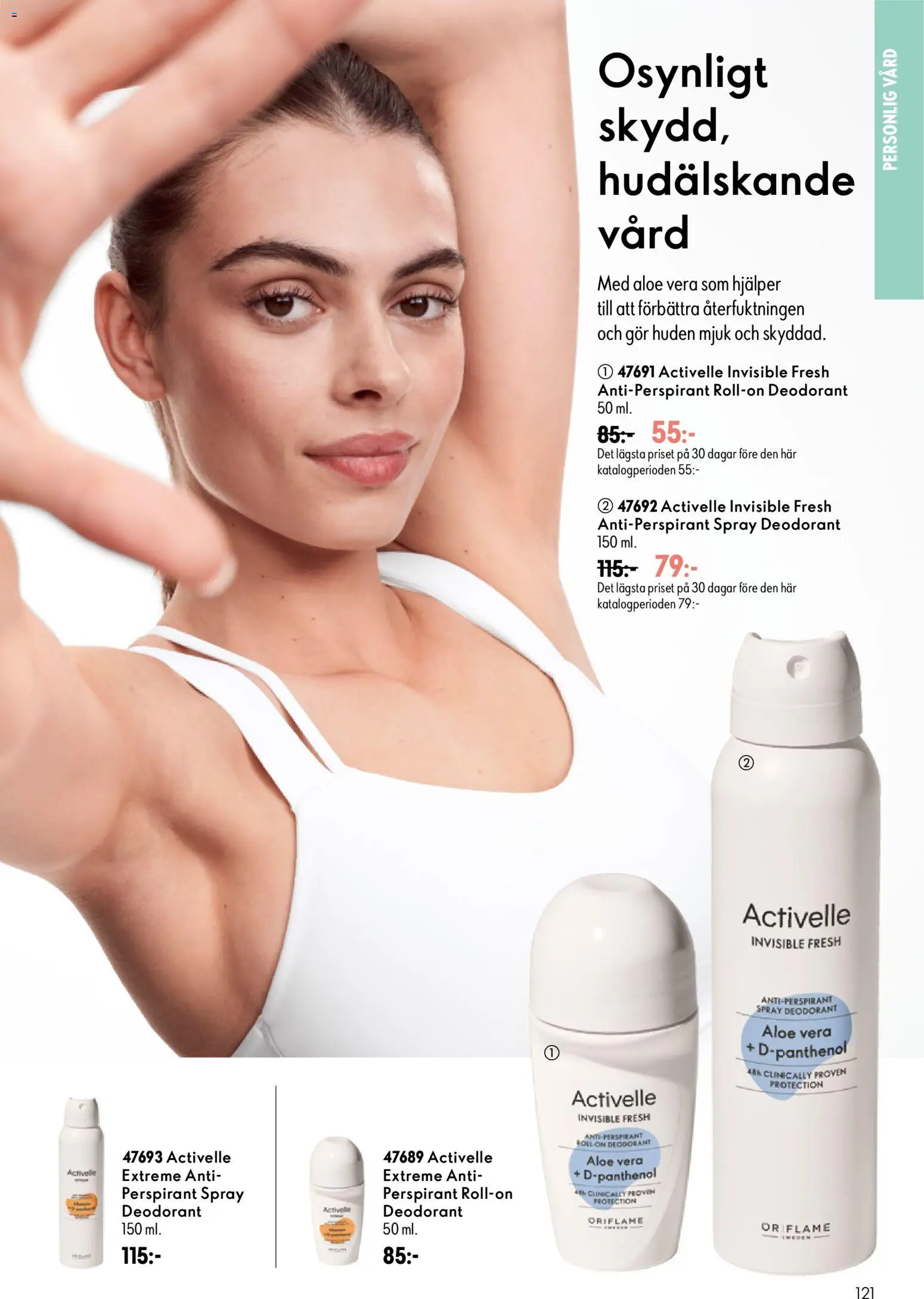 Oriflame reklamblad aktuell från 16/09/2026 | Sida: 121 | Produkter: Deodorant, Antiperspirant, Aloe vera