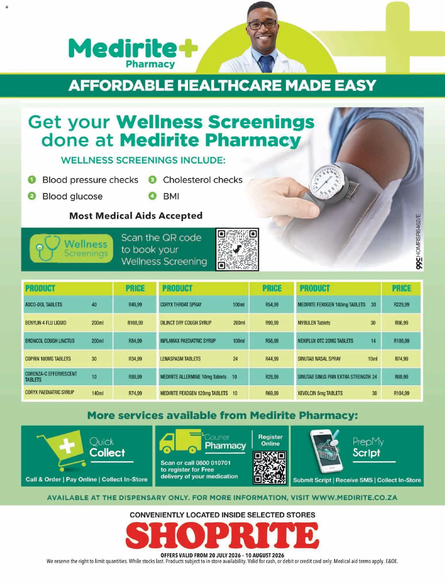 New Shoprite catalogue – valid from 20/07/2026 | Page: 5 | Products: Cough syrup, Syrup, Nasal spray