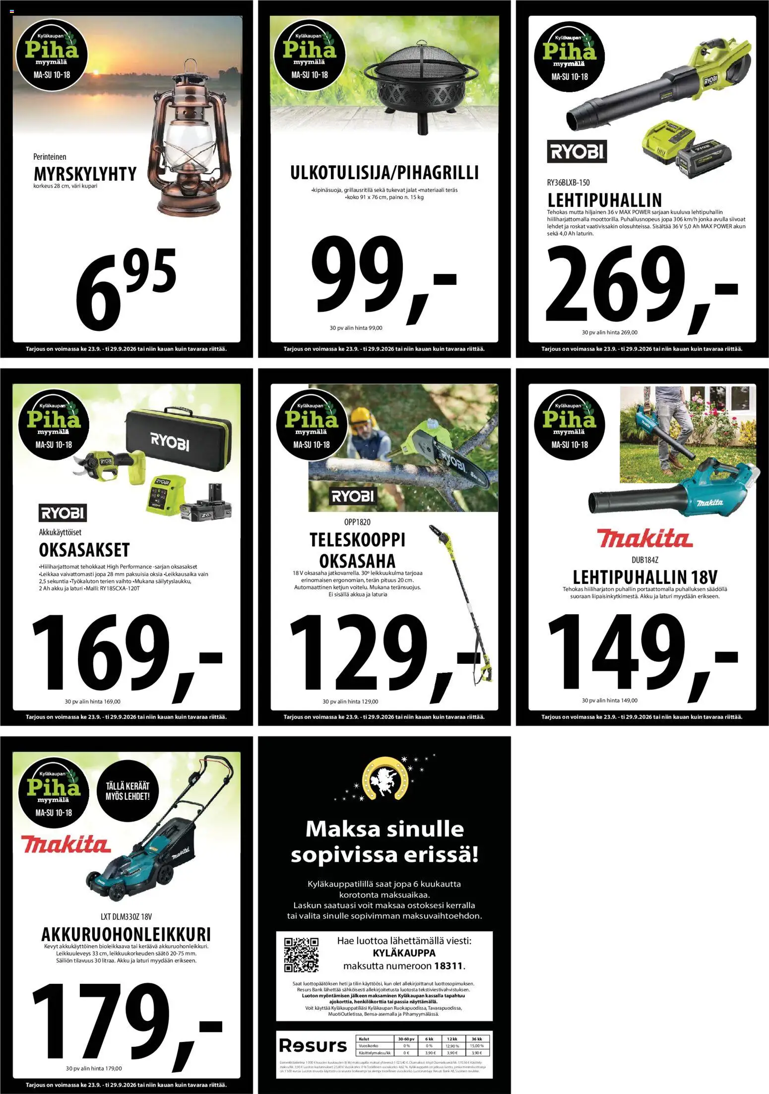 Tuuri tarjoukset – voimassa 23/09/2026 alkaen | Sivu: 24 | Tuotteet: Oksasakset, Akku, Laturi, Lehtipuhallin