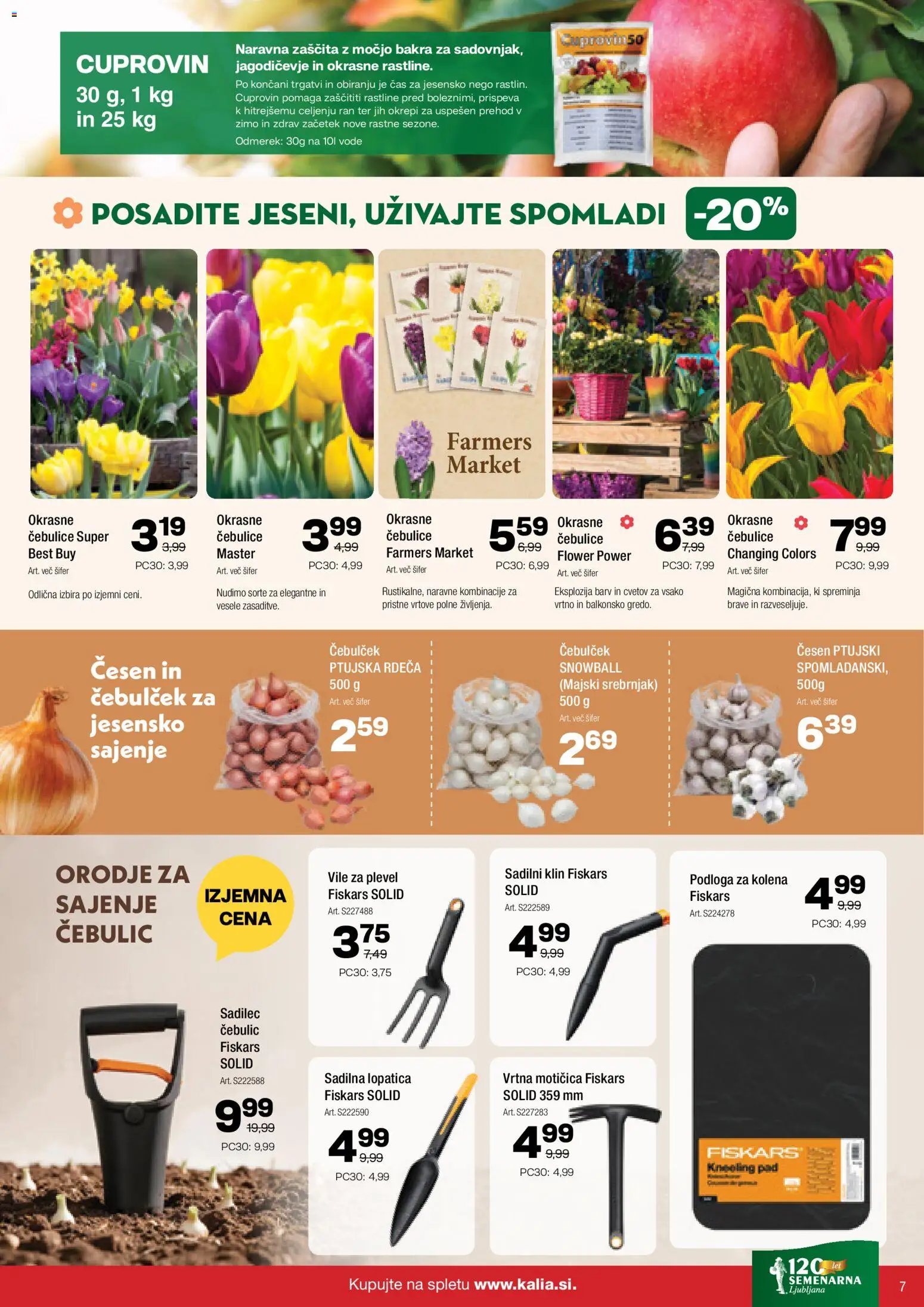 Novi Kalia katalog ponudbe – veljaven od 05.10.2026 | Stran: 7 | Izdelki: Orodje, Podloga, Cesen